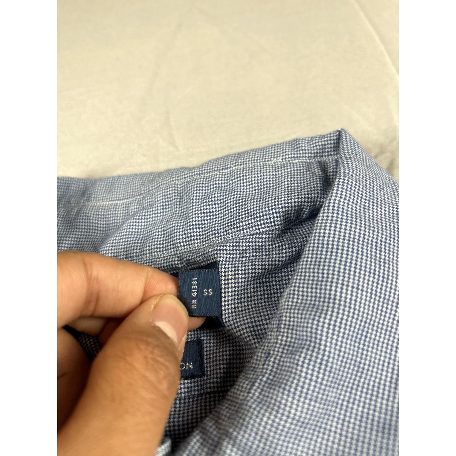 Polo Ralph Lauren Polo Ralph Lauren Shirt Men 16.5 34/35 Blue Andrew Classic Hounstooth Check Dress Shirt Size US XL / EU 56 / 4 - 4 Thumbnail