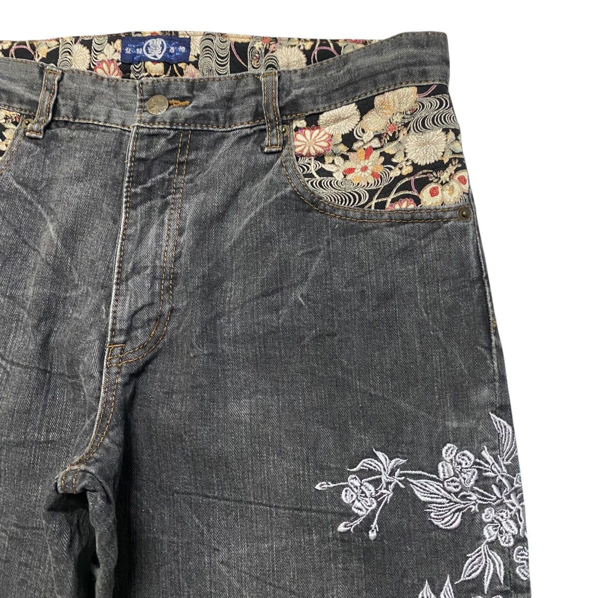 Japanese Brand Vintage BUDEN Denim Fishkoi Embroidery Jeans Size US 34 / EU 50 - 5 Thumbnail