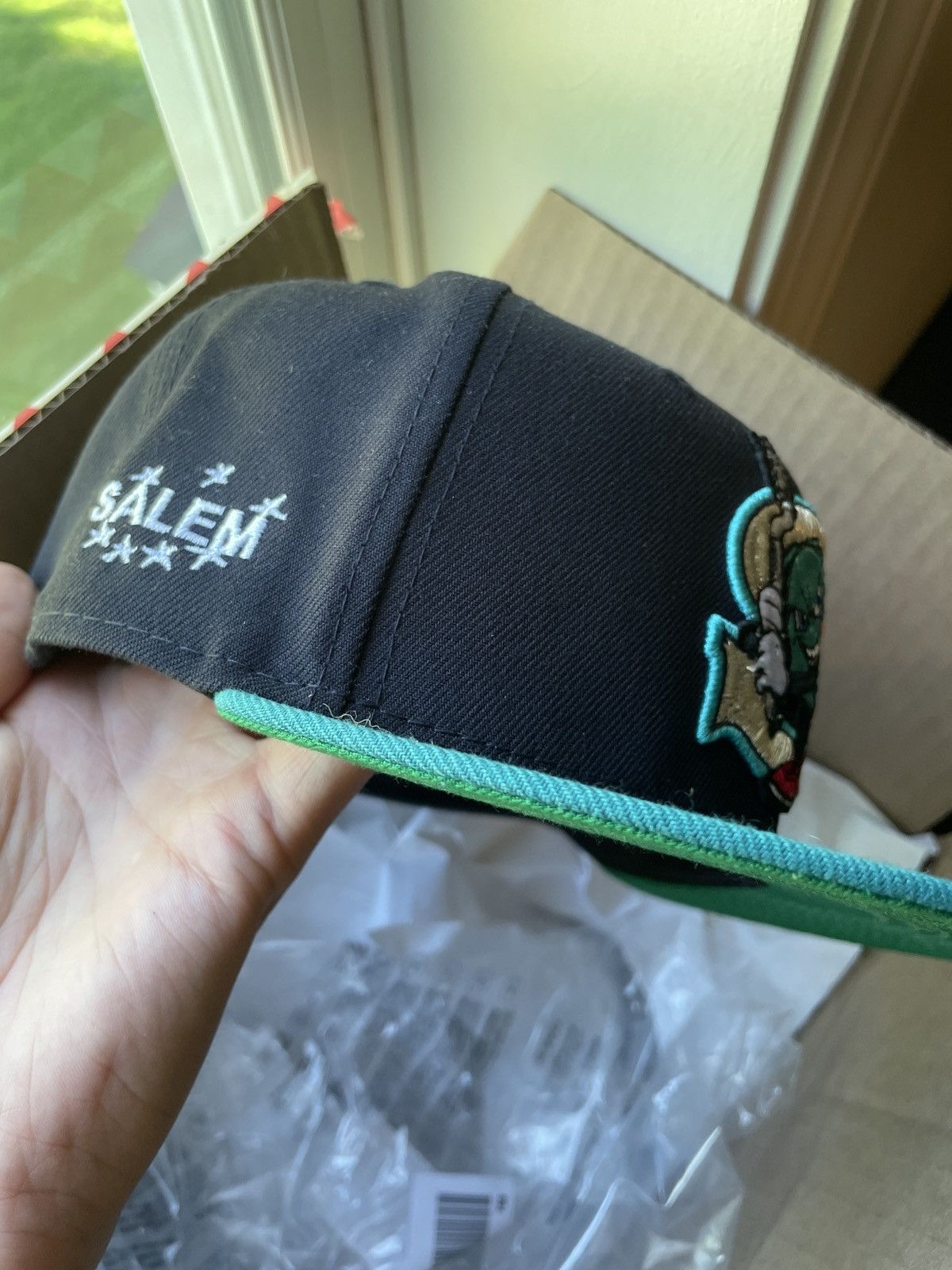 Supreme supreme x salem 7/58 fitted hat blue green rim Size ONE SIZE - 4 Thumbnail