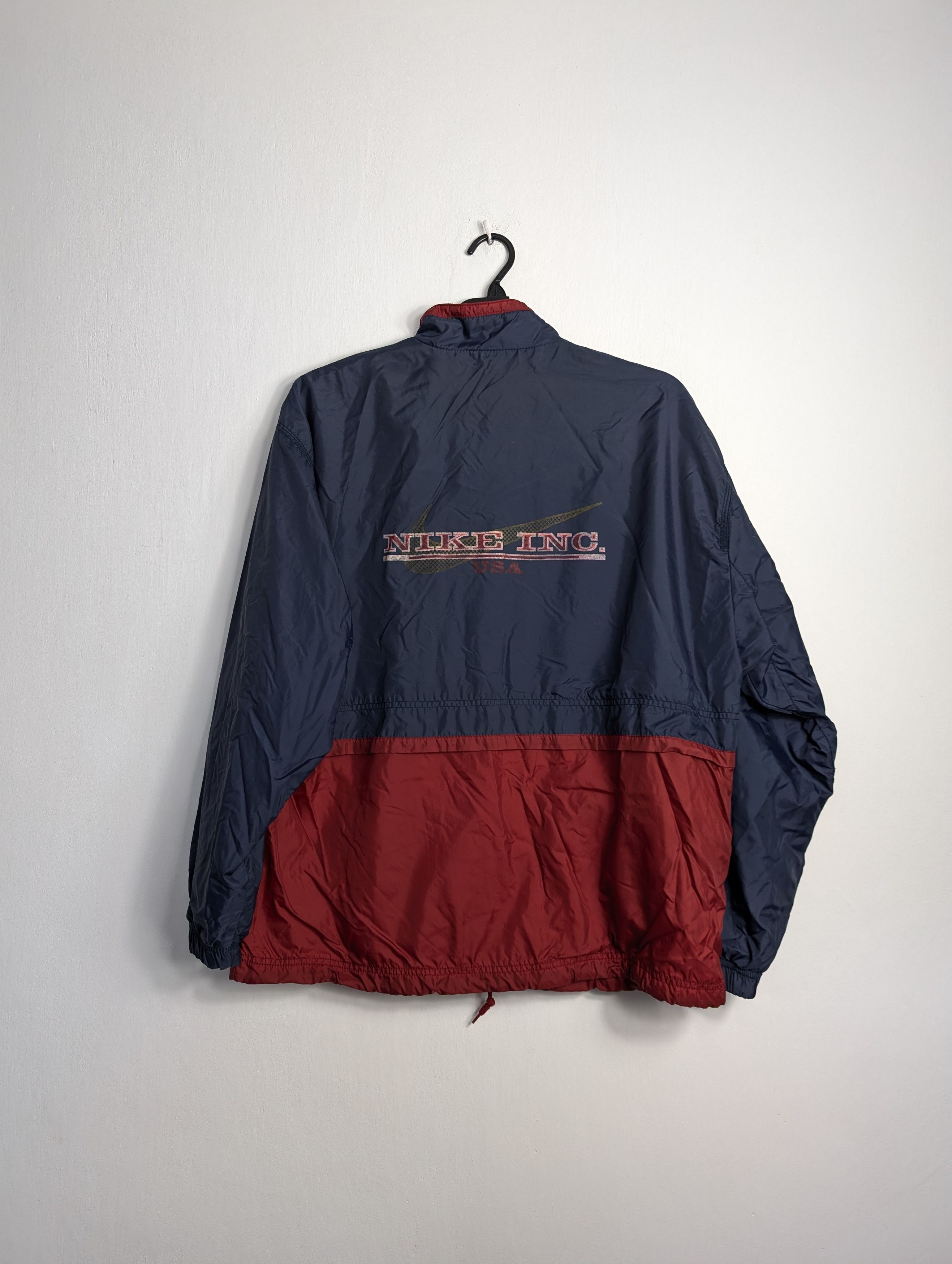 Nike Nike Vintage 90s Windbreaker Jacket Navy Burgundy Y2K Boxy Size US M / EU 48-50 / 2 - 5 Thumbnail
