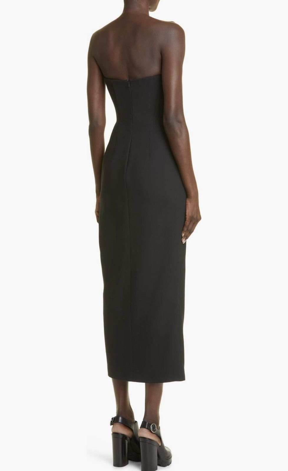 Brandon Maxwell Brandon Maxwell Nina Hardware Strapless Wool & Silk Dress Size XS / US 0-2 / IT 36-38 - 2 Thumbnail
