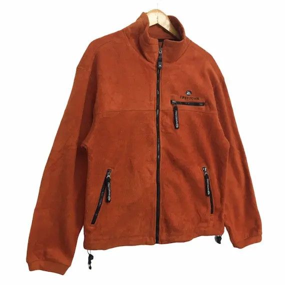 Vintage Vtg FIRST DOWN USA Zip Up Fleece Sweater Jacket Streetwear Size L / US 10 / IT 46 - 7 Thumbnail
