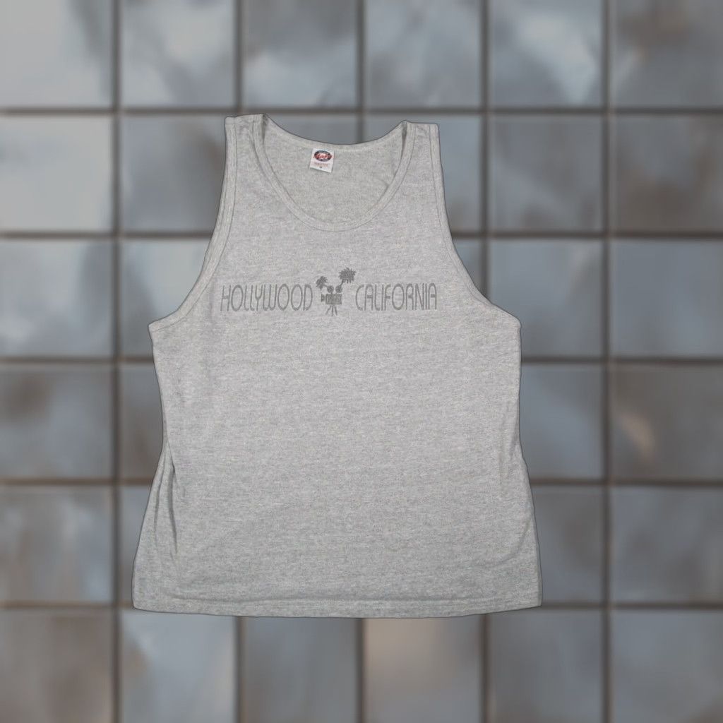 Vintage VINTAGE Major Tank Top Mens Medium Gray California Hollywood Cotton Made in USA Mens Size US M / EU 48-50 / 2 - 1 Thumbnail