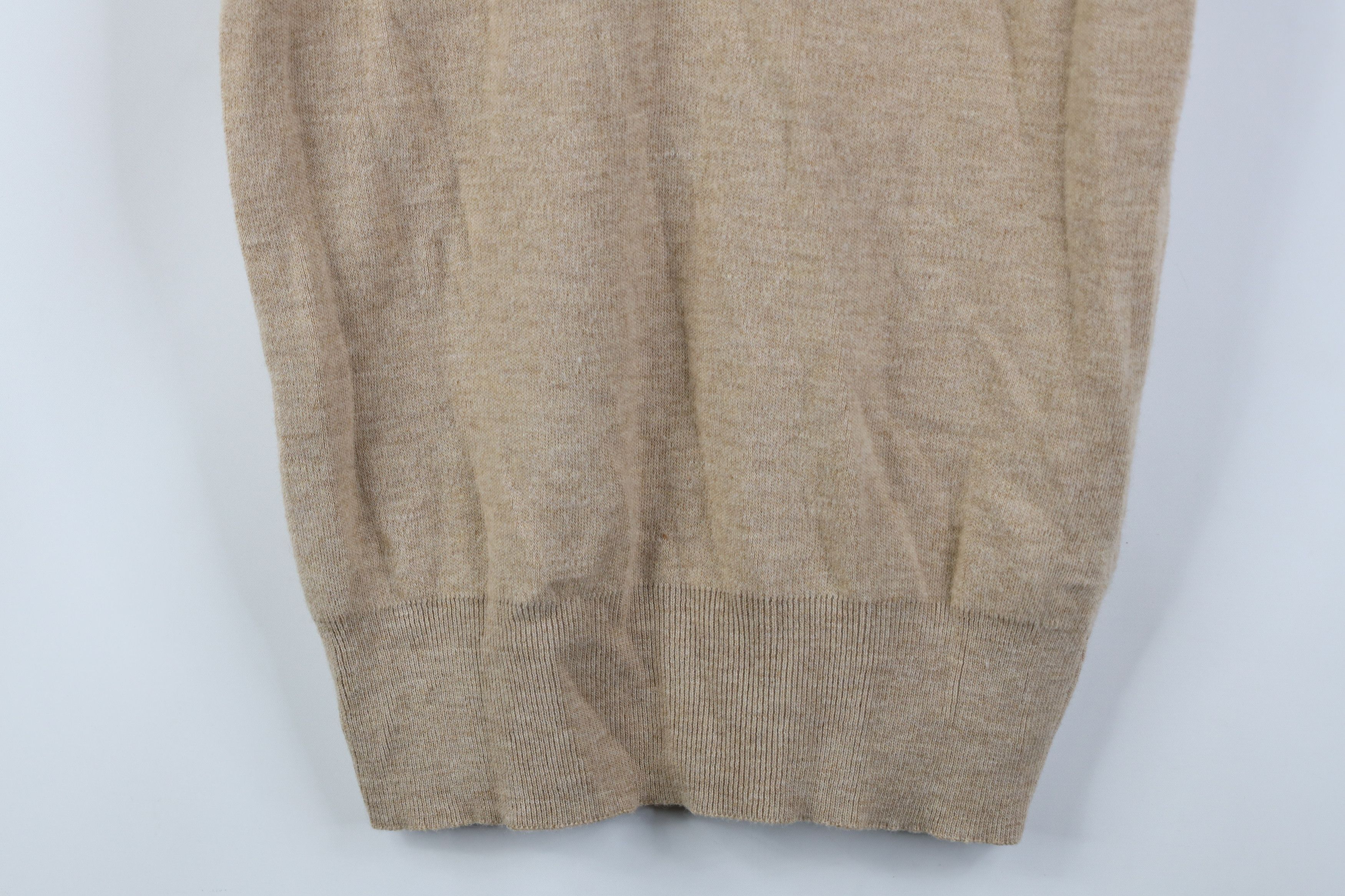 Vintage Vintage 70s Streetwear Knit V-Neck Sweater Vest Beige USA Size US M / EU 48-50 / 2 - 3 Thumbnail