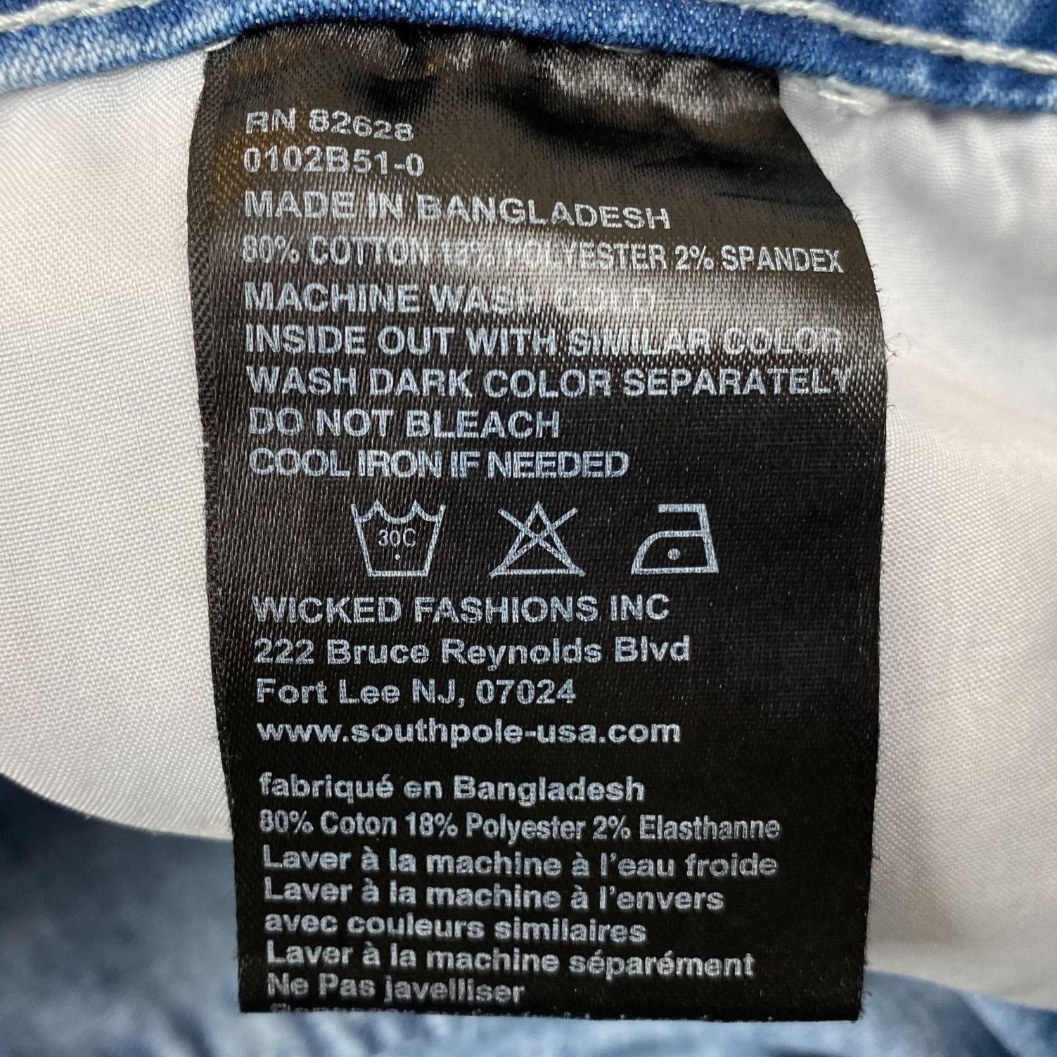 Southpole Southpole Mens Shorts Size 32 Slim Fit Acid Washed Retro Y2K Size US 32 / EU 48 - 3 Thumbnail