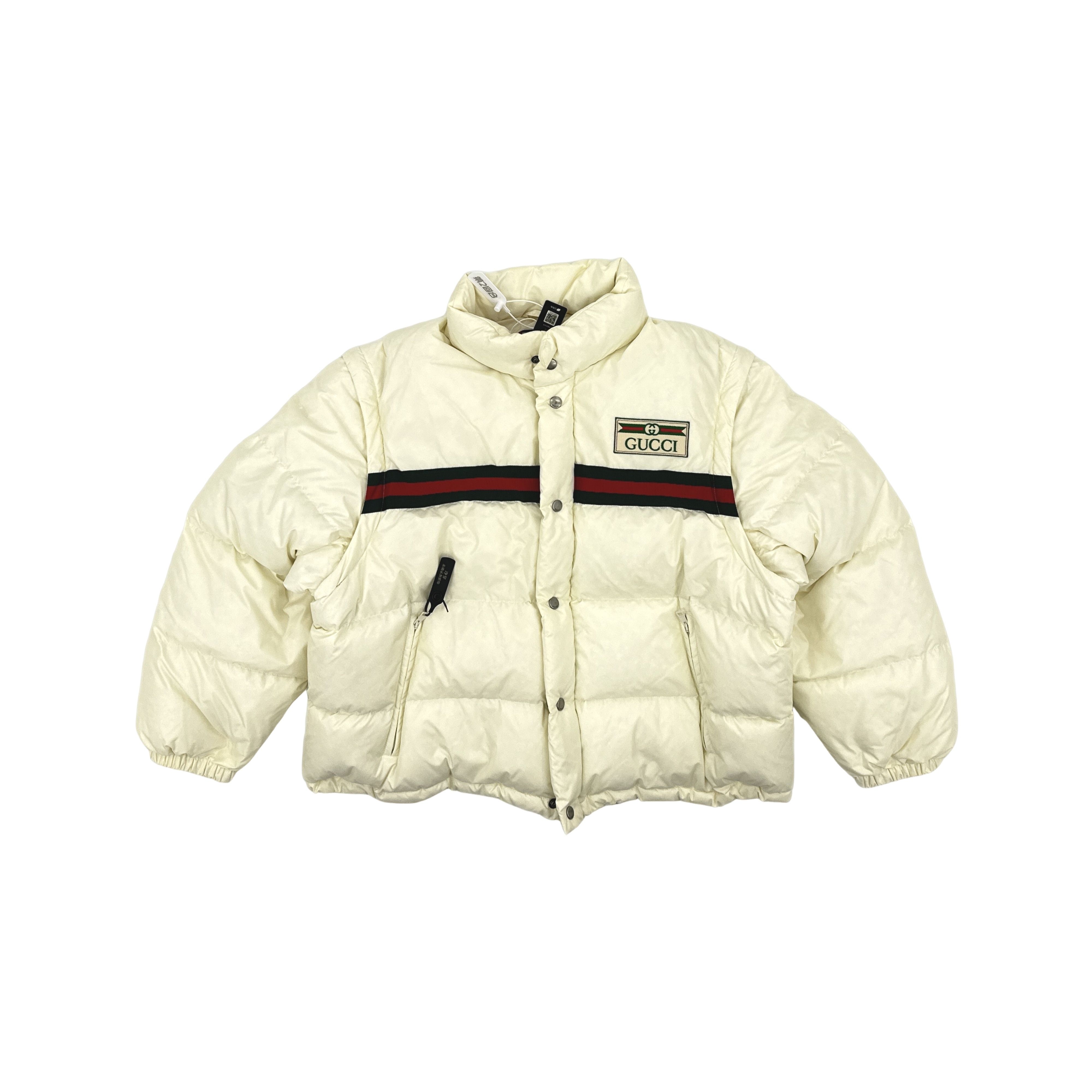 Gucci Gucci Logo Stripe Detachable Sleeve Puffer Jacket IT 46 Size L / US 10 / IT 46 - 1 Thumbnail