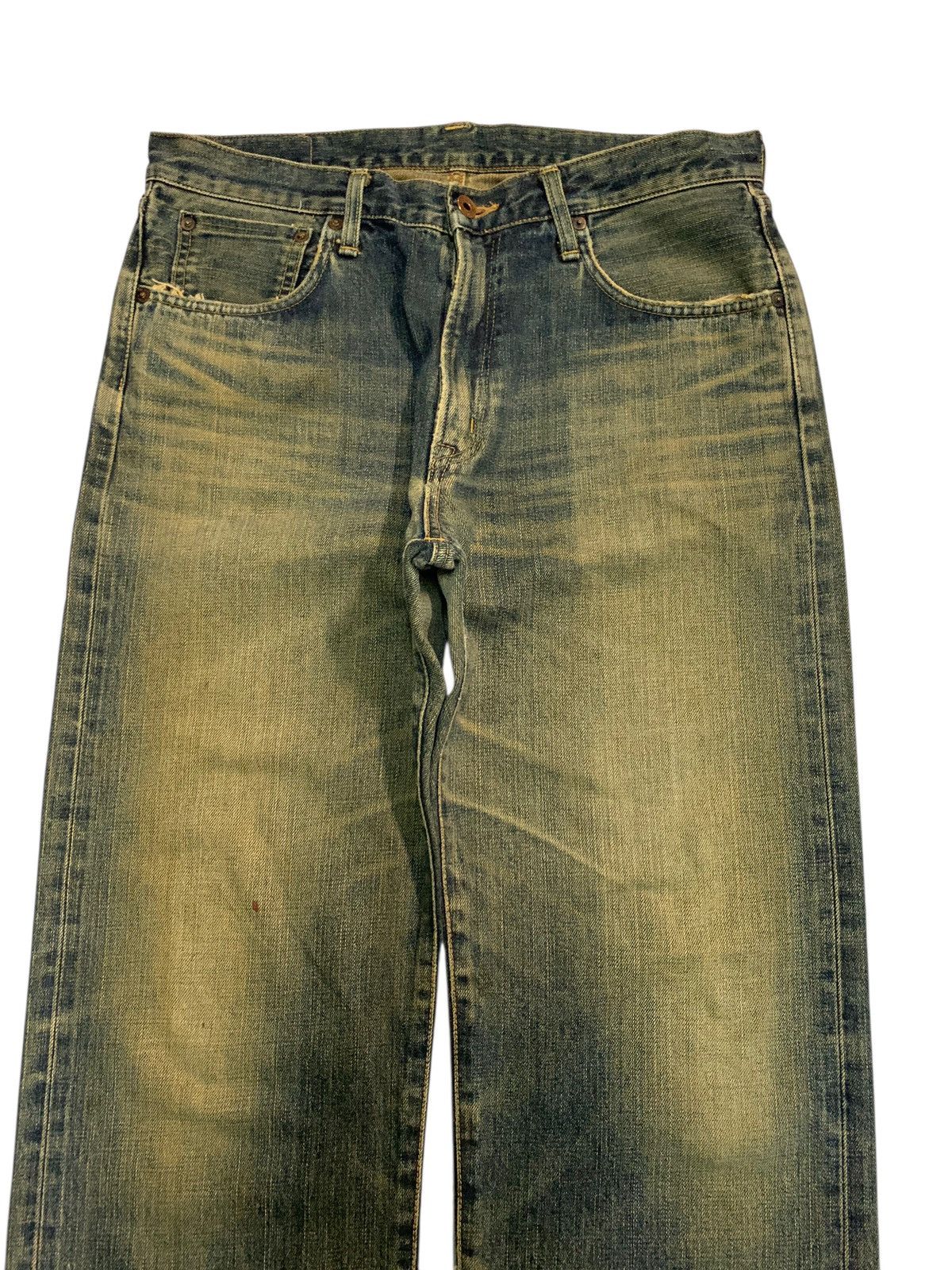 Kapital VINTAGE EDWIN 505X SELVEDGE RUSTY MUDWASH DISTRESSED DENIM Size US 33 - 7 Thumbnail