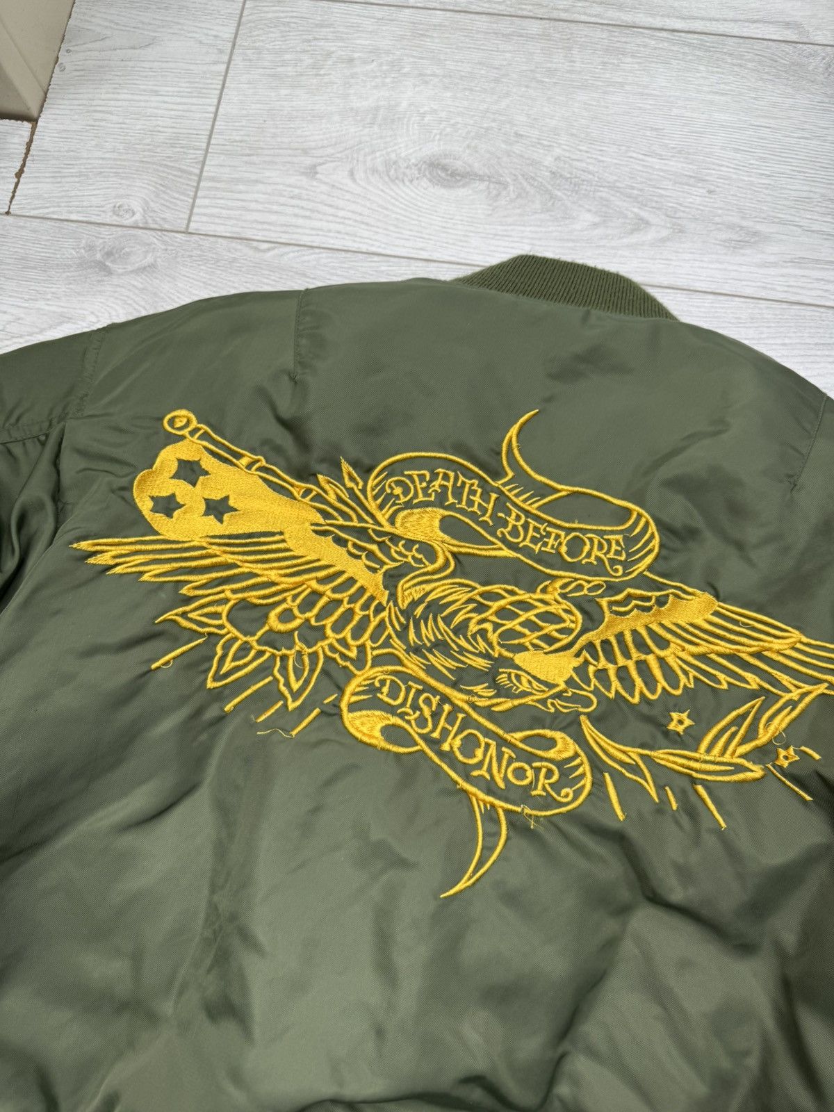 Christian Audigier × Ed Hardy × Vintage Vintage Ed Hardy By Christian Audigier MA1 Bomber Jacket Size US M / EU 48-50 / 2 - 8 Thumbnail