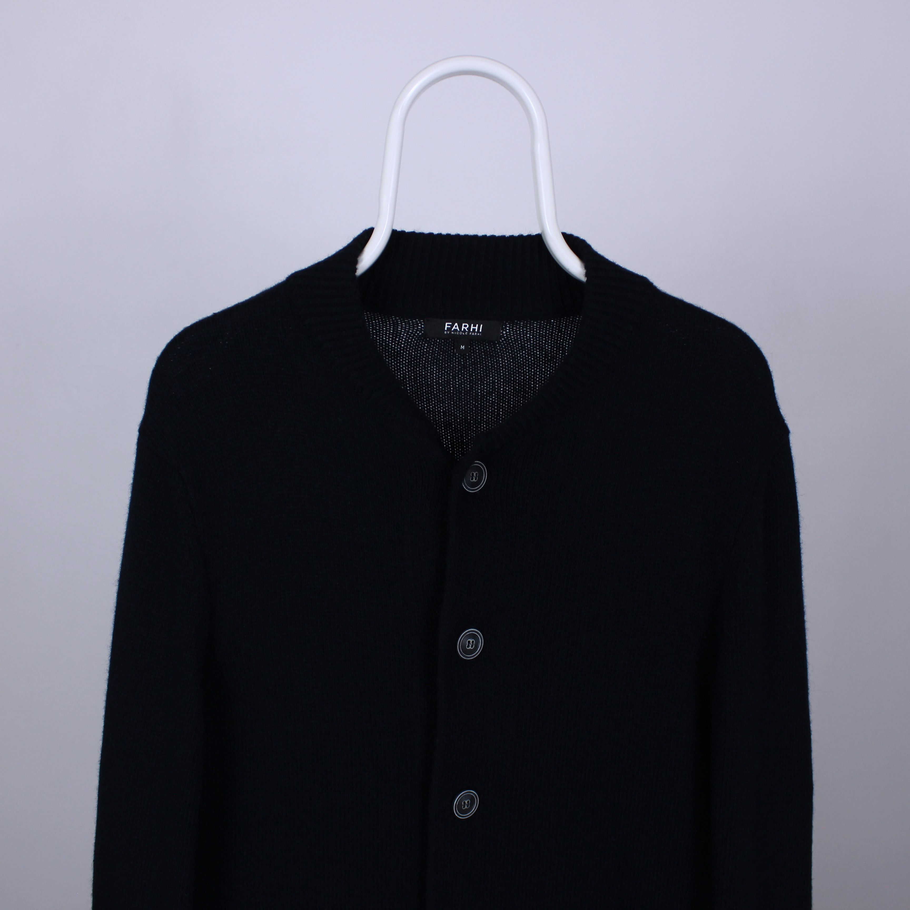 Farhi Nicole Farhi sweater cardigan heavy wool buttons M