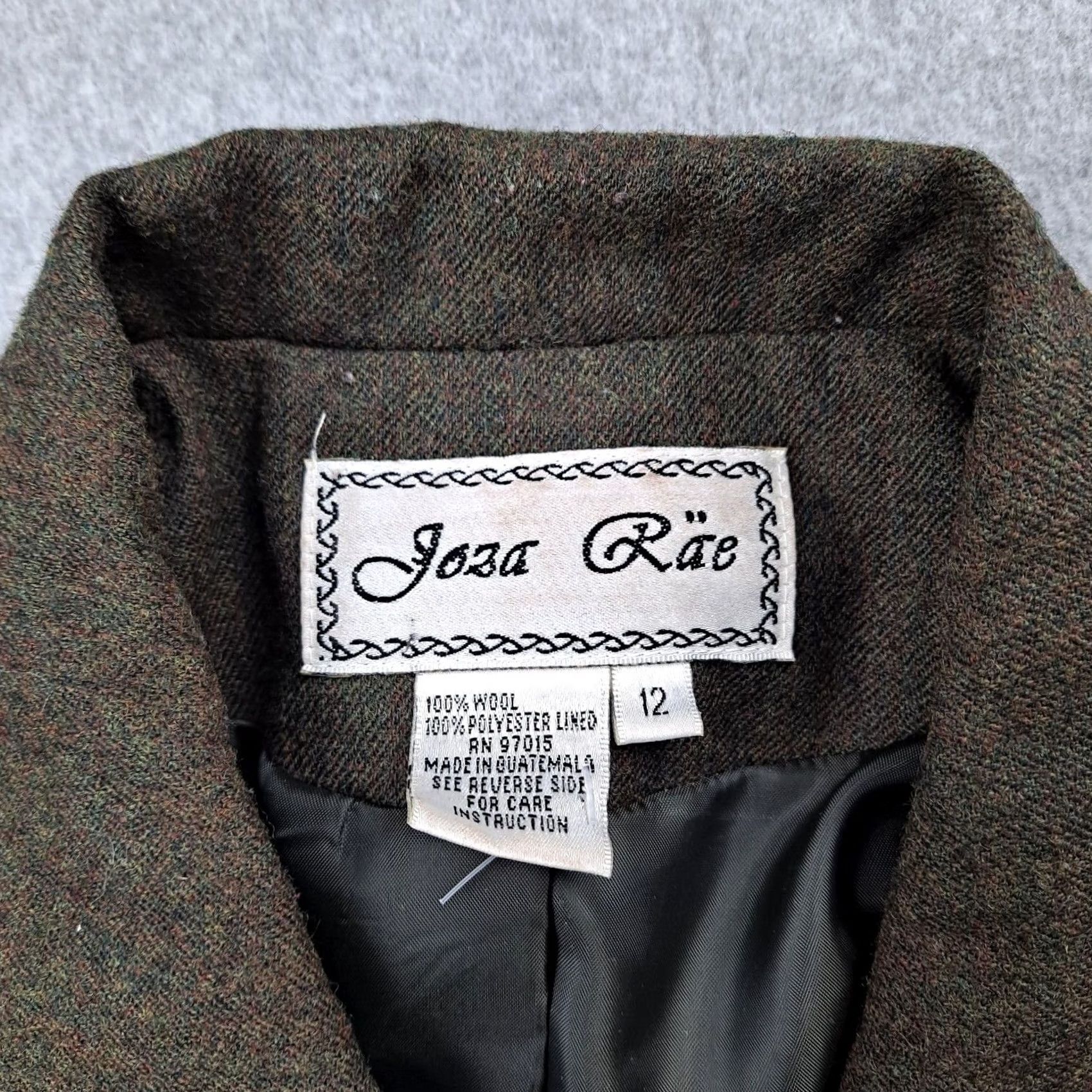 Vintage VINTAGE Joza Rae Wool Power Suit Woman 12 Brown Blazer Double-Breasted Skirt Set Womens 2-Piece Plaid Heritage Academia Office Classic 80s Men/Women Size 34" / US 12 / IT 48 - 3 Thumbnail
