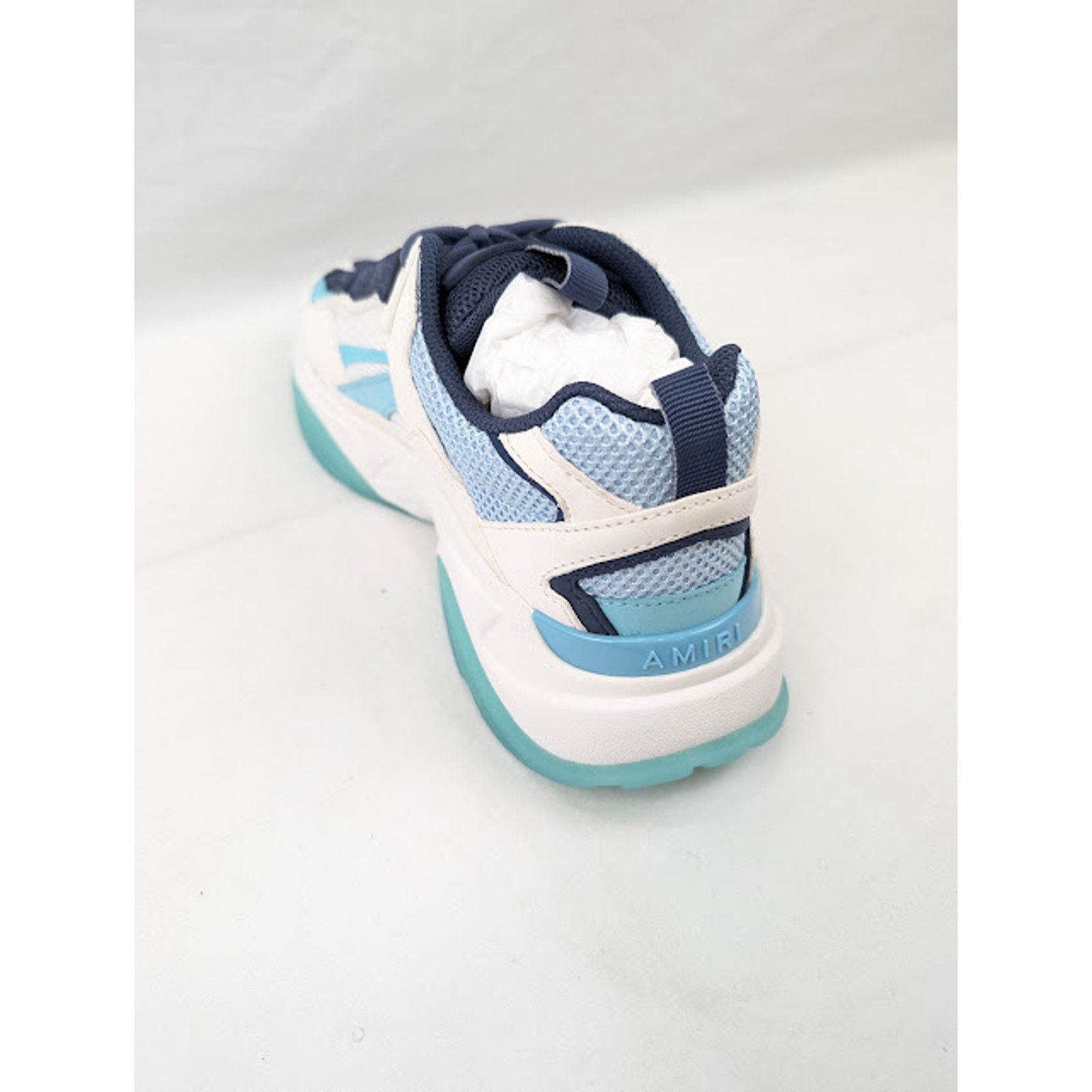 Amiri o1rshd1 Bone Runner Low-Top Sneakers in Baby Blue Size US 12 / EU 45 - 11 Thumbnail
