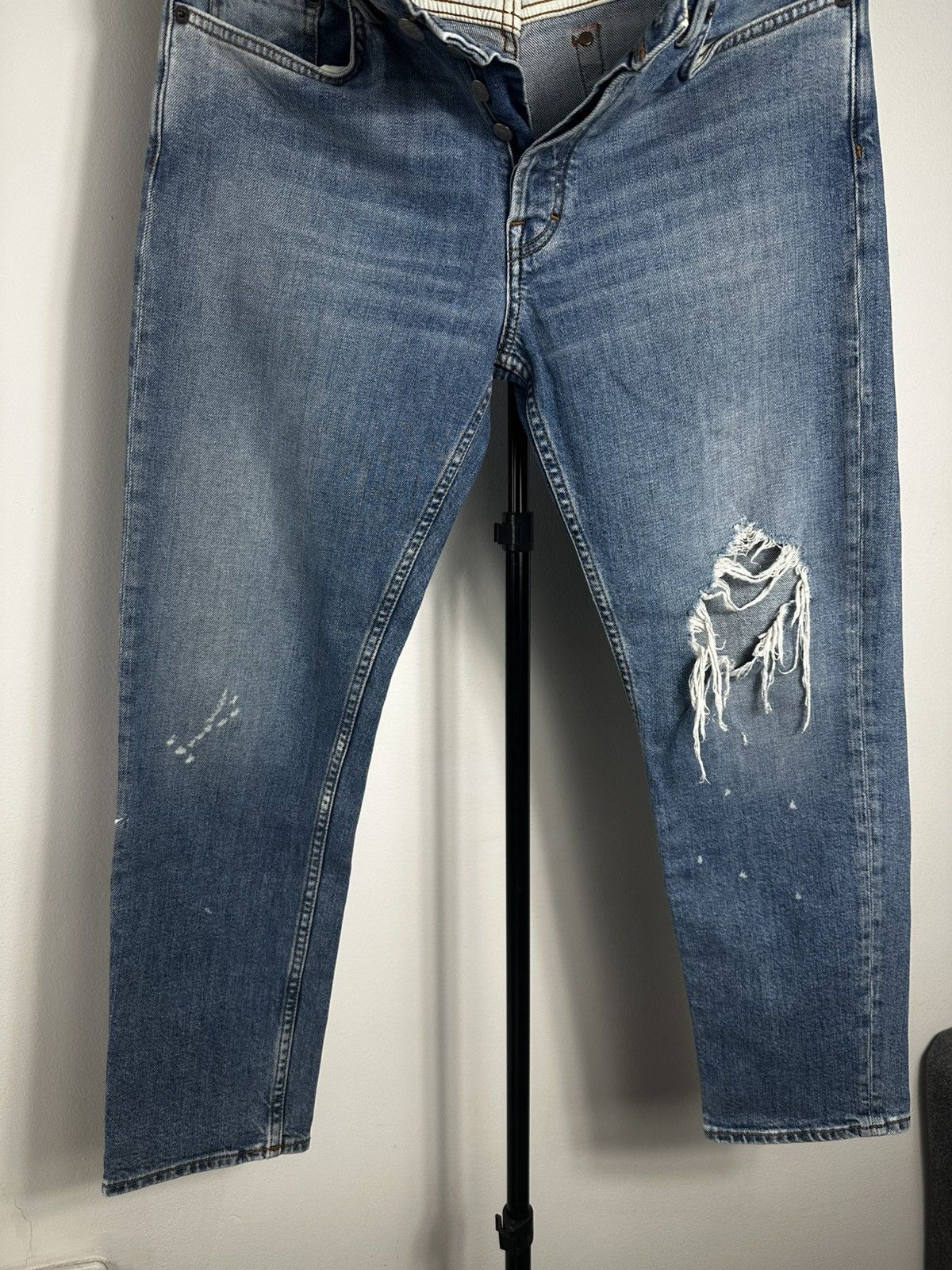 Acne Studios Acne Studios Blå Konst River Blue Destroyed Jeans W31 L32 Size US 31 - 3 Thumbnail