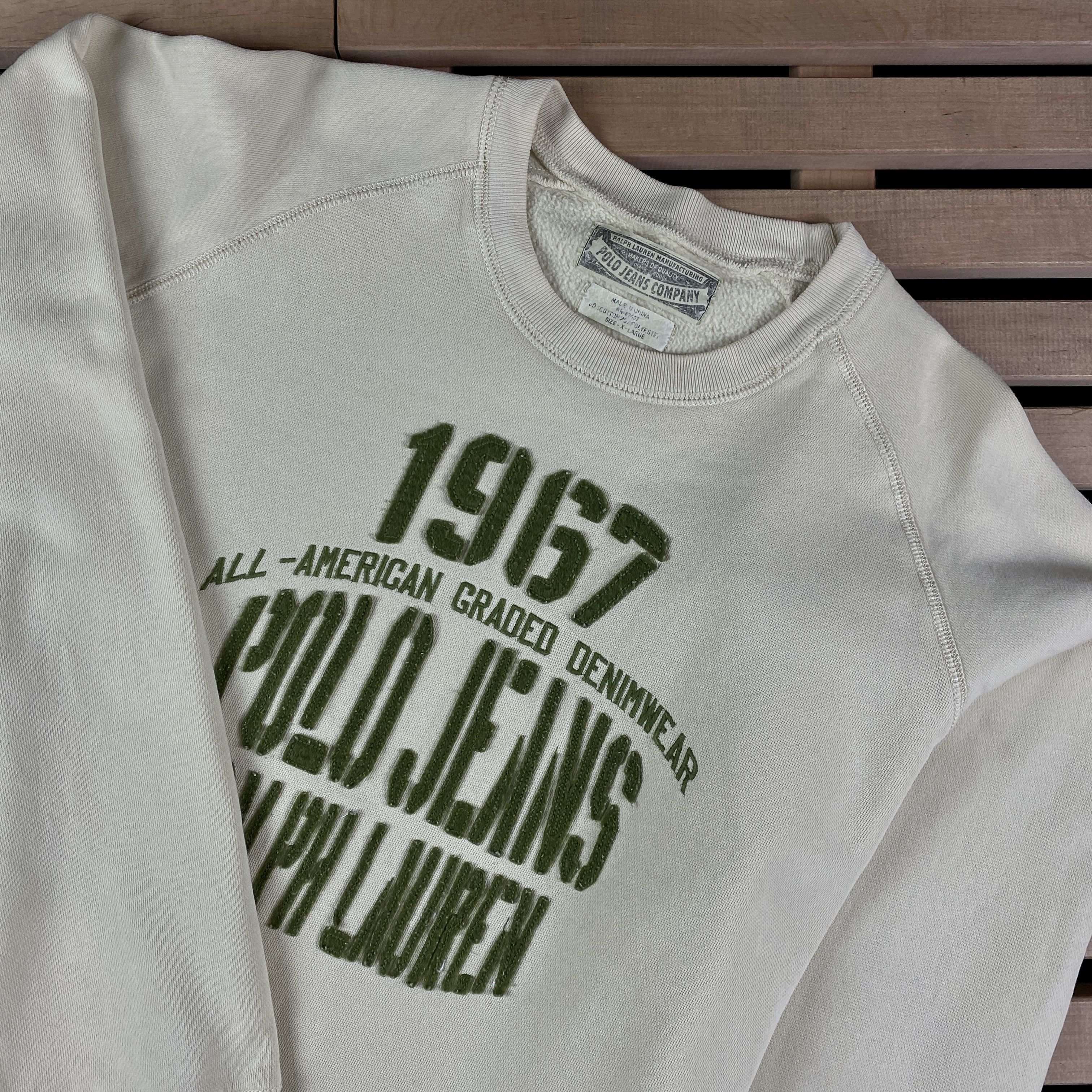 Polo Ralph Lauren × Ralph Lauren × Vintage Mens Sweatshirt Long Sleeve Polo Jeans Ralph Lauren Size XL Size US XL / EU 56 / 4 - 2 Thumbnail