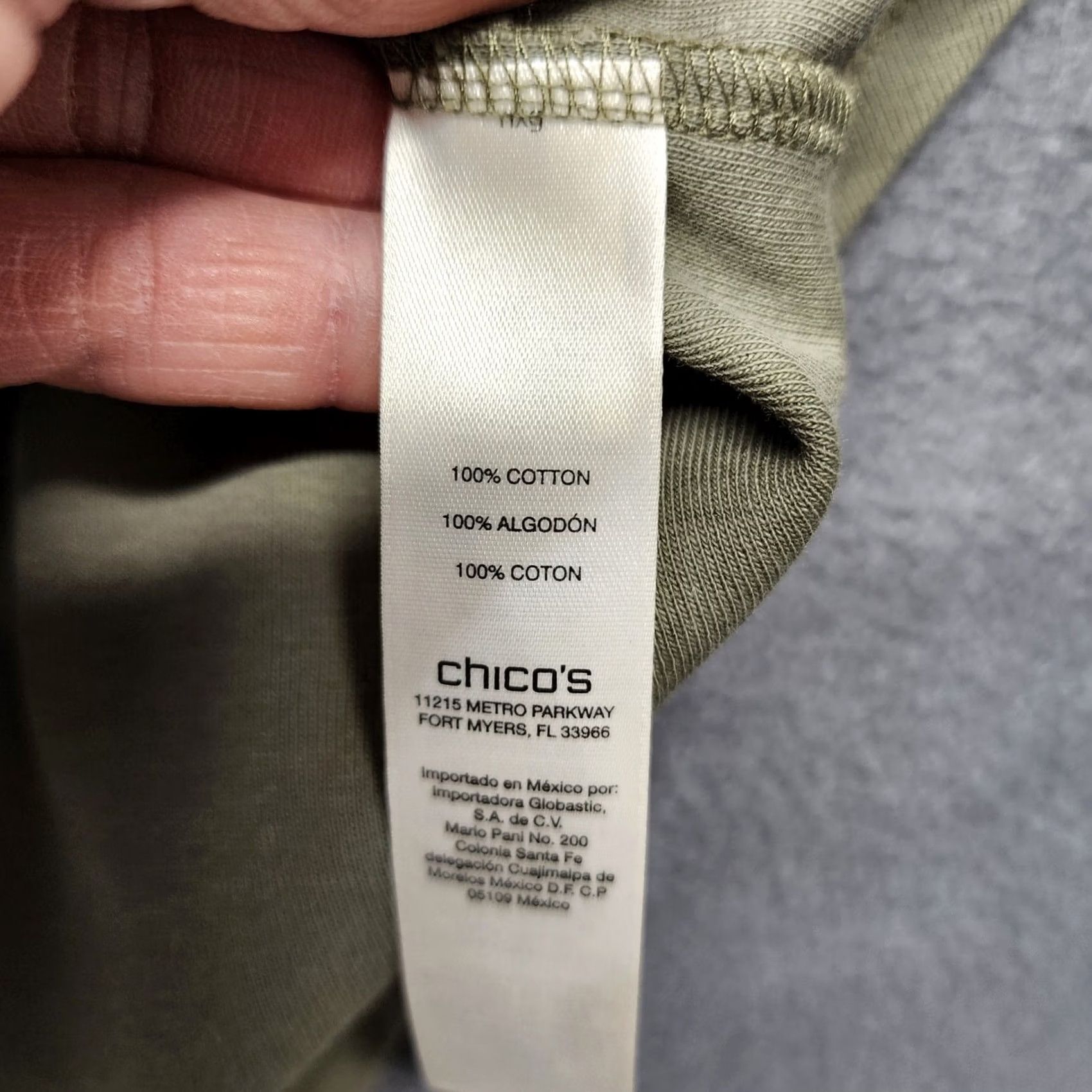 Vintage Chicos Tank Top The Ultimate Tee Womens M Green 100% Cotton Layering Tank Sleeveless Pullover SS/AMS Size M / US 6-8 / IT 42-44 - 6 Thumbnail