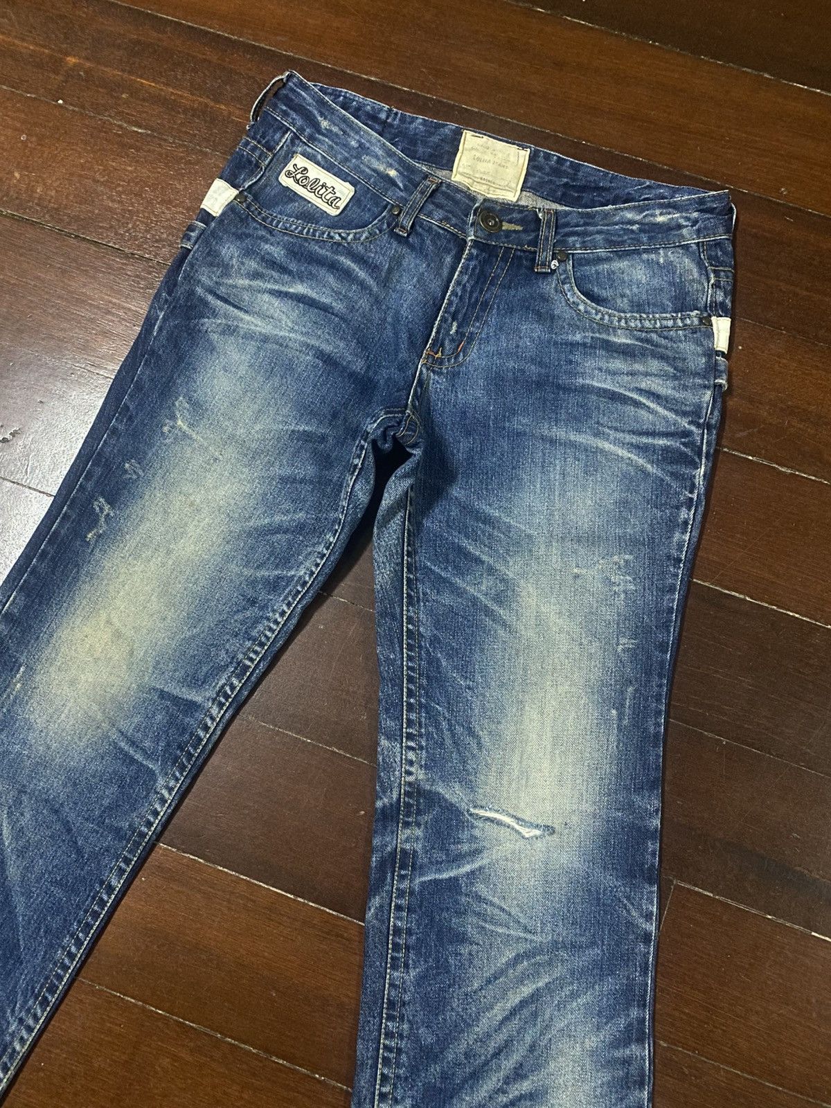 If Six Was Nine Rare LOLITA BY CONCEPT CLUB BY EXOTIC DENIM BUCKLE PANTS Size US 35 - 15 Thumbnail