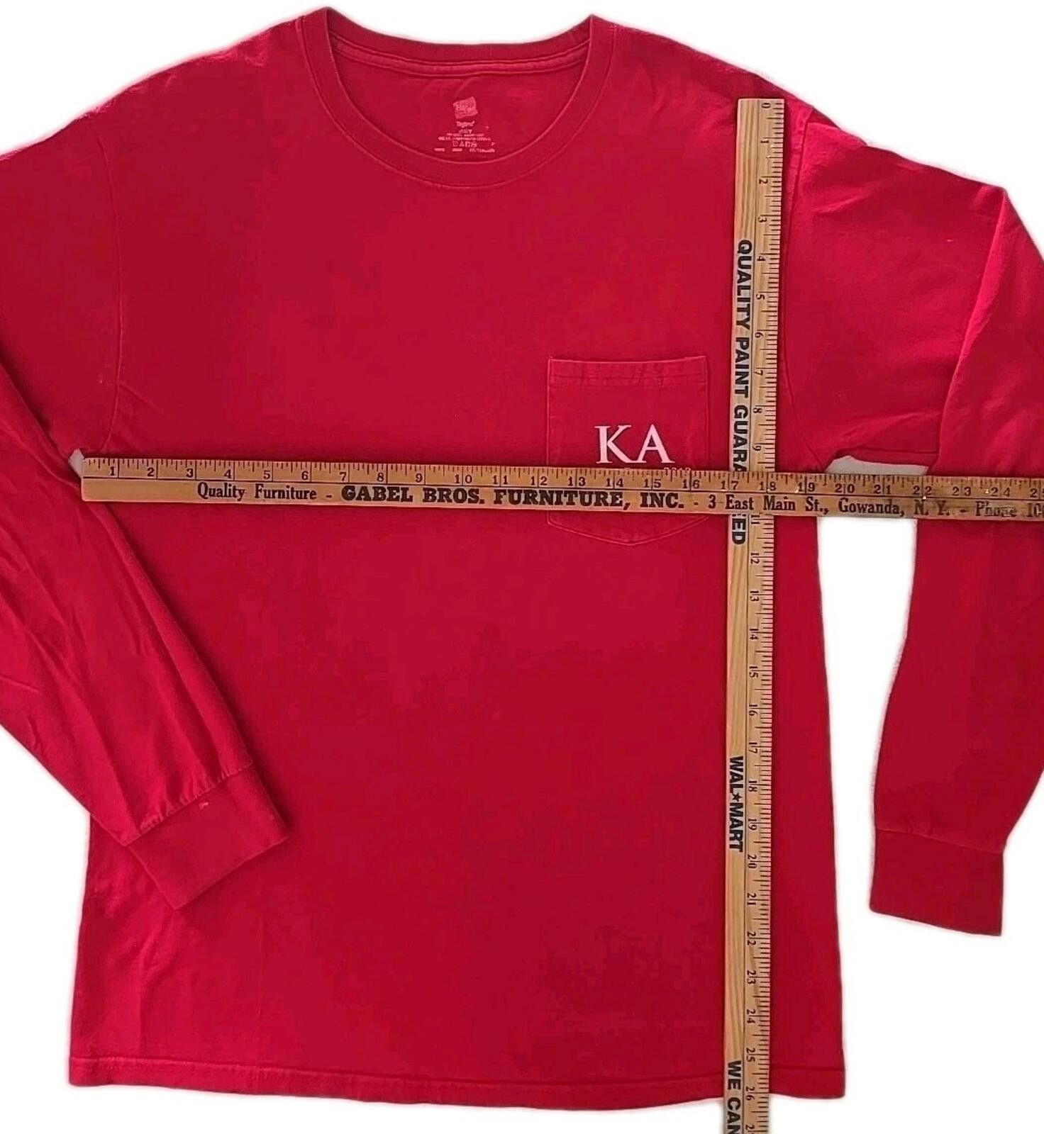 Hanes Red Kappa Alpha 2012 Spring Rush West FL LS T Shirt Mens M Size US M / EU 48-50 / 2 - 4 Thumbnail