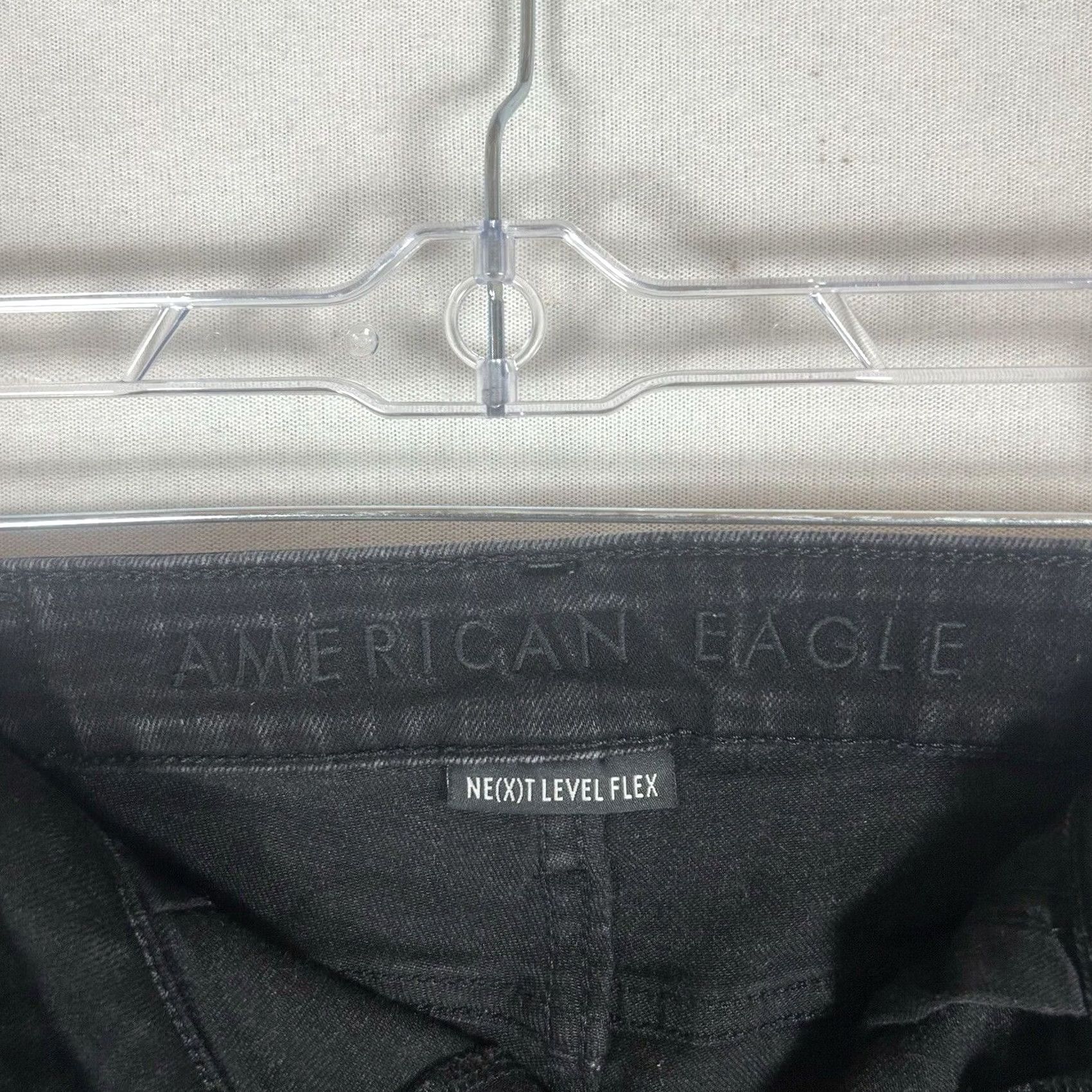 American Eagle Outfitters American Eagle Outfitters Womens Cut-Off Shorts Black 3 Inseam 32 Stretch Denim Slim/ Skinny Fit - Casual Beach Holiday Summer Size 24" / US 00 / IT 34 - 3 Thumbnail