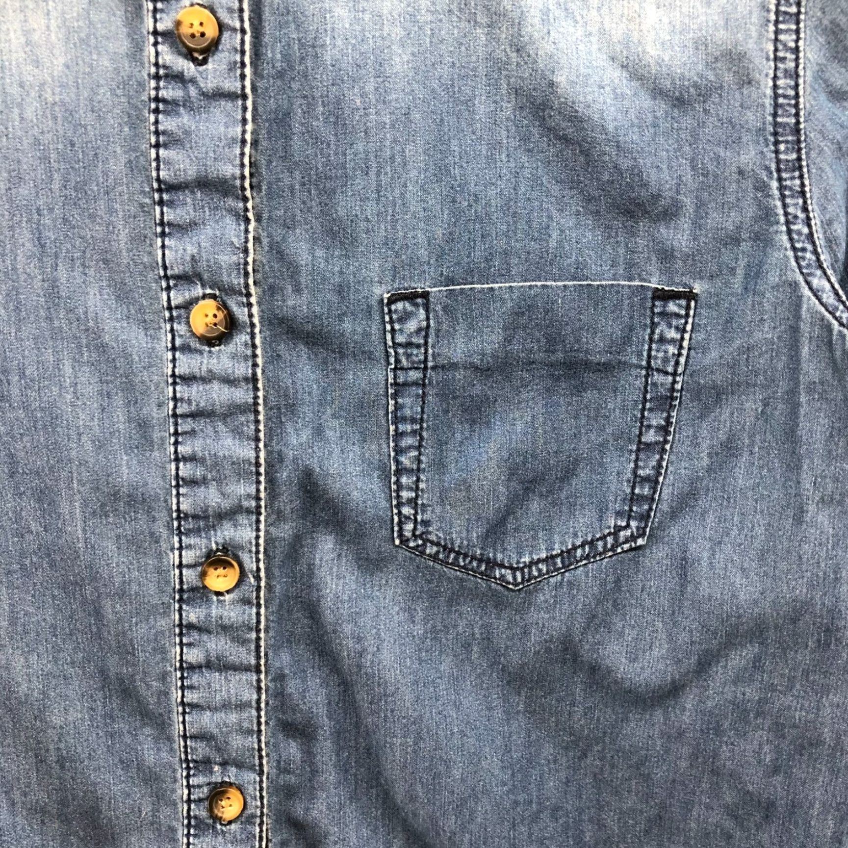 Asos ASOS Chambray Button-Up Shirt Womens Size 6 Blue Long Sleeve Casual Lightweight Denim Western Size M / US 6-8 / IT 42-44 - 7 Thumbnail
