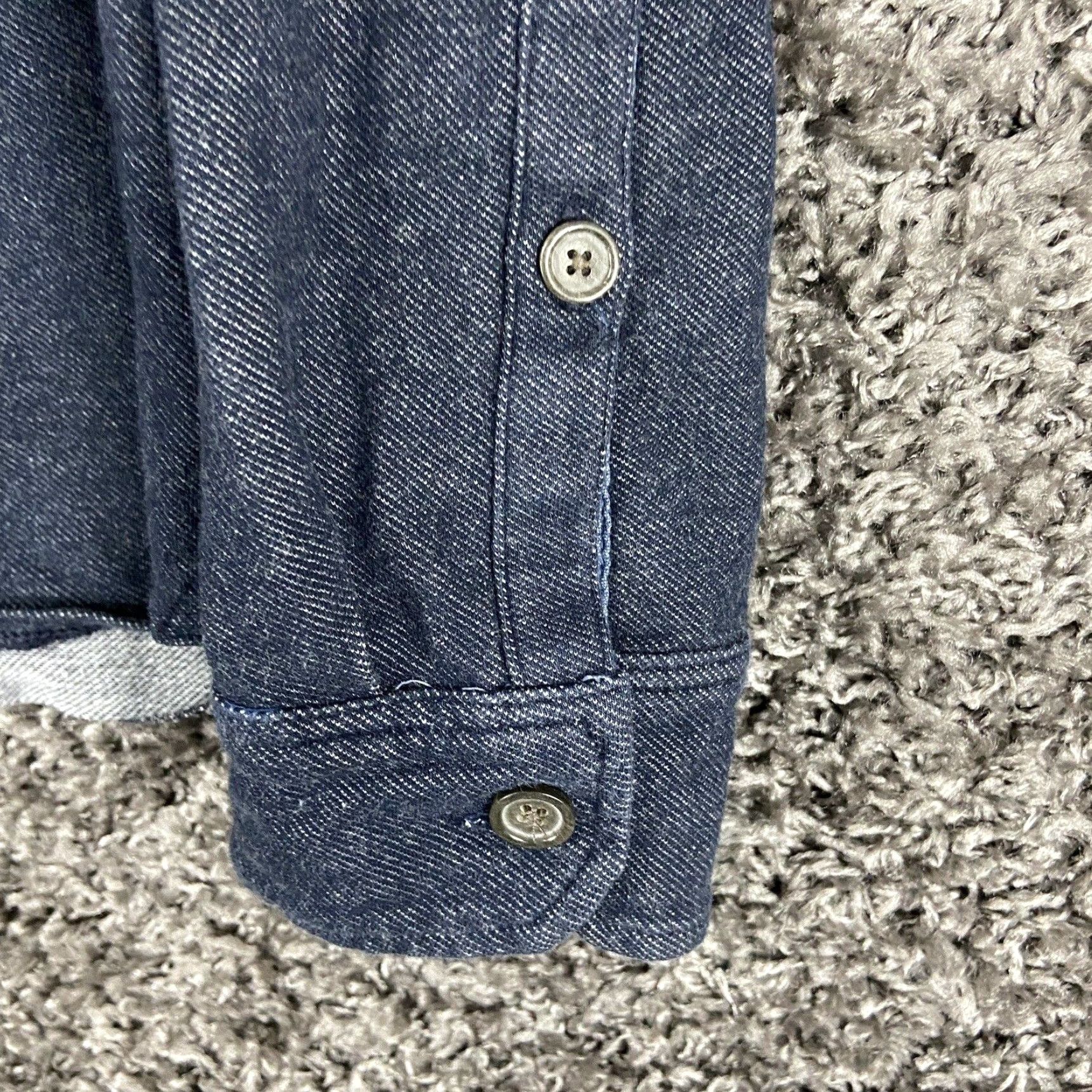 Banana Republic Banana Republic Button Up Big & Tall Men's Long Sleeve LT Blue Heather Size US L / EU 52-54 / 3 - 3 Thumbnail