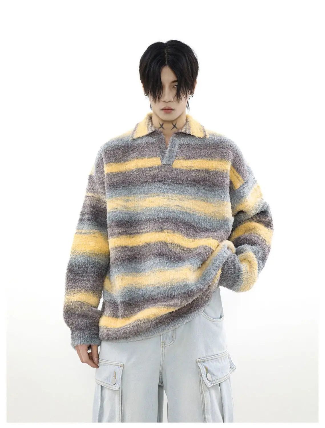 Other Striped Sweater Knit Cardigan Sweater Size US L / EU 52-54 / 3 - 2 Thumbnail