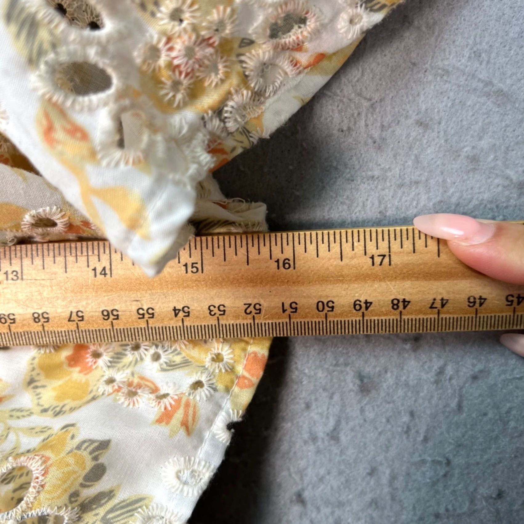 Vintage En Saison Womens Dress Midi En Saison Floral Eyelet Ruffle Yellow / White Puff Sleeve A-Line Maxi Casual Party/Cocktail Summer Spring Womens Medium Size M / US 6-8 / IT 42-44 - 5 Thumbnail