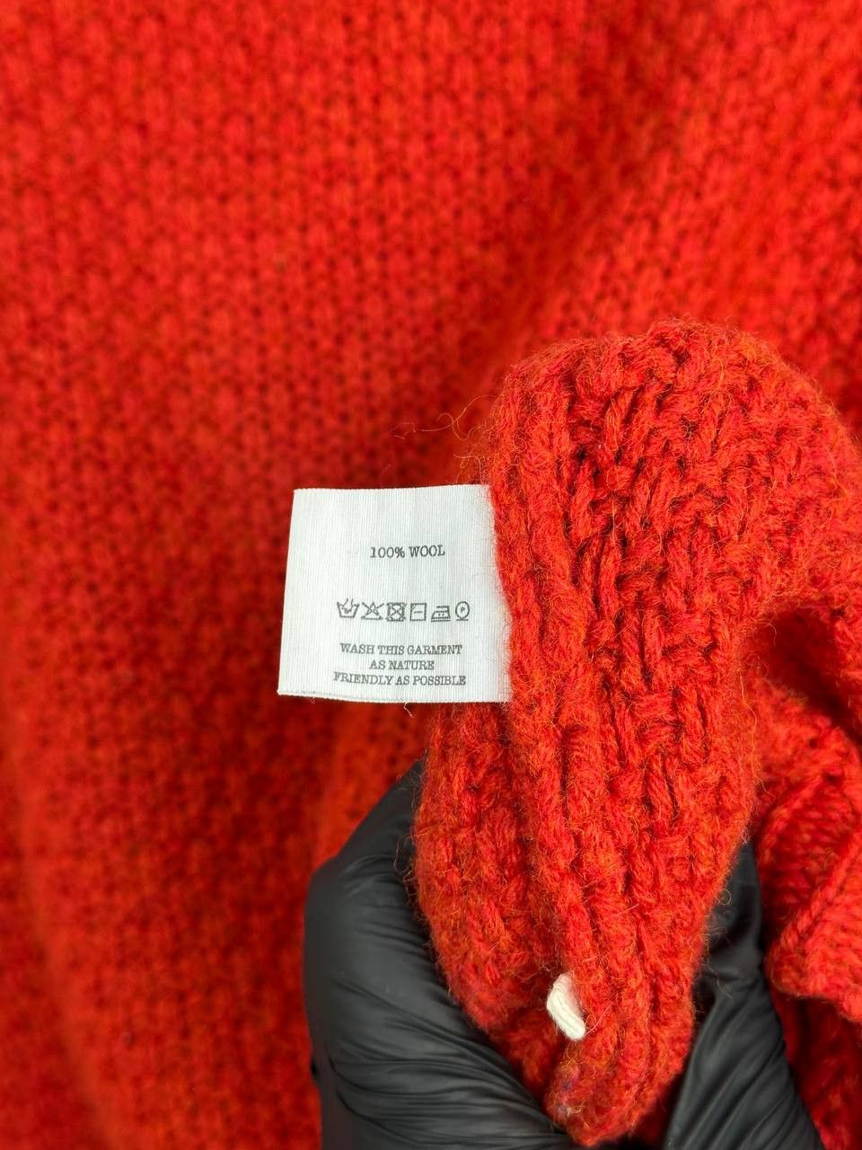 Homecore Homecore 100% Wool Chunky Knit Sweater Red Made in Portugal Size L / US 10 / IT 46 - 13 Thumbnail