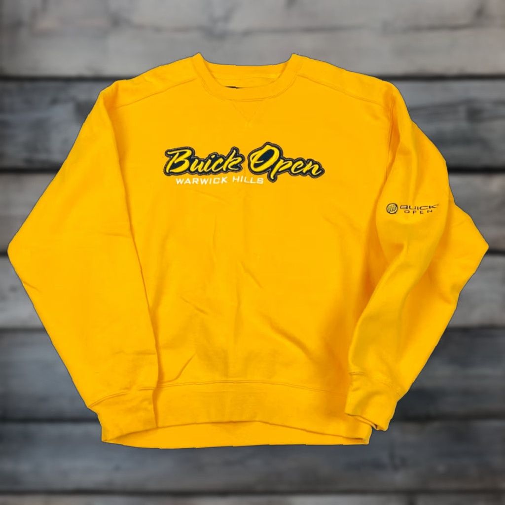 Vintage VINTAGE GEAR FOR SPORTS Buick Open Warwick Hills Yellow Embroidered Sweatshirt Men's Small Golf Retro Size US S / EU 44-46 / 1 - 1 Thumbnail