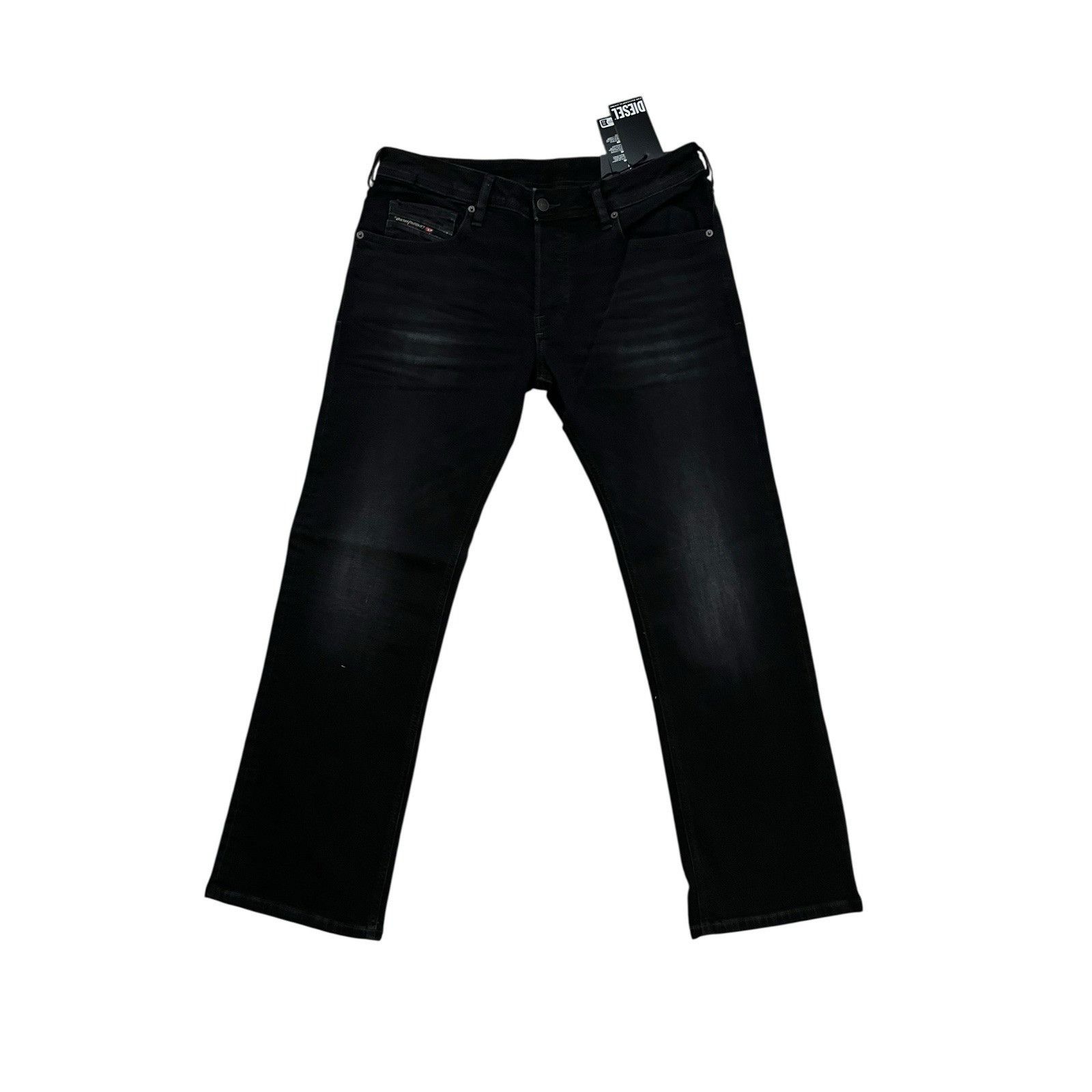 Diesel Diesel Mens Zatiny Slim Bootcut Jeans RB064 Black Size 36/32 Size US 36 / EU 52 - 1 Thumbnail