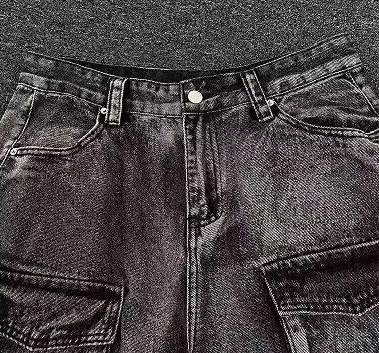 Japanese Brand × Jean Multi-pocket Bottom Belt Wide Leg Denim Jean Size US 32 / EU 48 - 5 Thumbnail