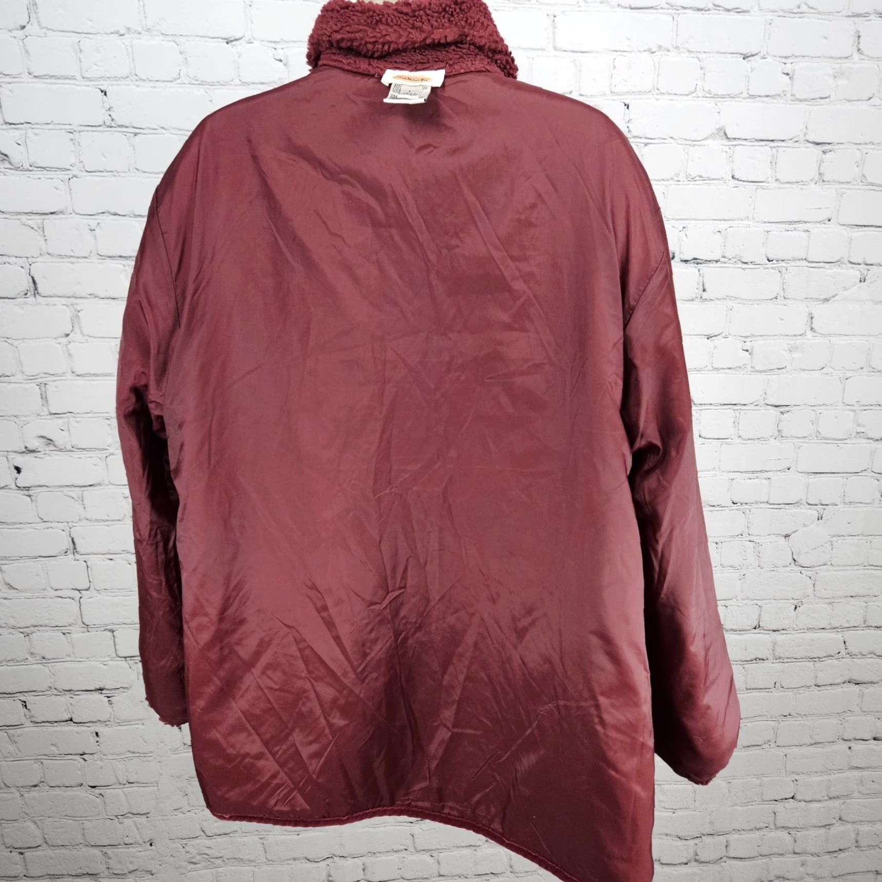 Talbots VINTAGE Talbots Jacket Red Cotton Velour Quilted Lined Buttoned Large Womens M/L Size L / US 10 / IT 46 - 6 Thumbnail