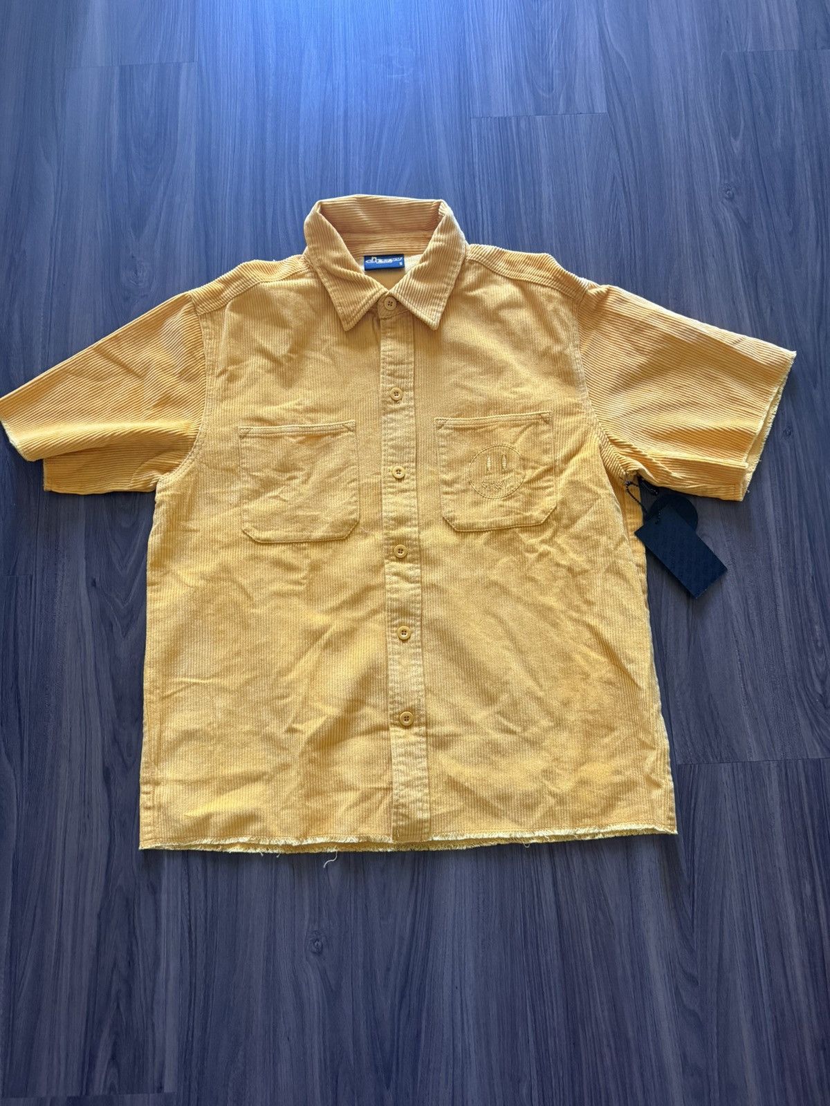 Drew House Drew House Yellow Corduroy Button-Up Shirt Smiley Logo S Size US S / EU 44-46 / 1 - 1 Thumbnail