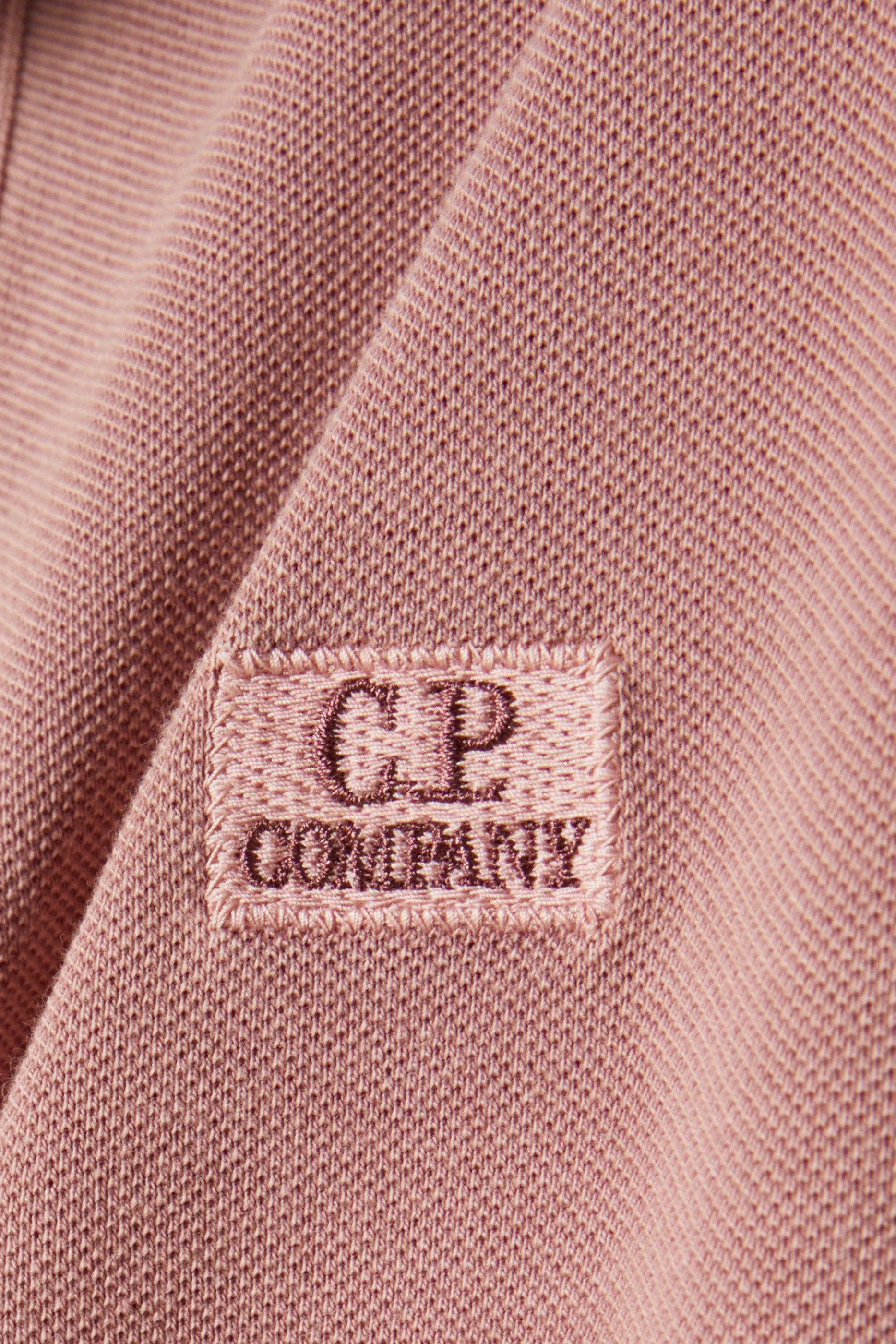 C.P. Company o1y1224 Logo Polo T-Shirt in Pink Size US XS / EU 42 / 0 - 4 Thumbnail