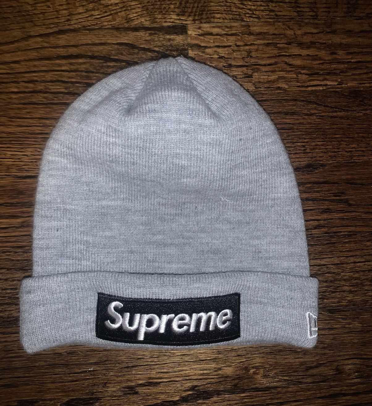 Supreme Supreme × New Era Box Logo Beanie 'Heather Grey' Size ONE SIZE - 4 Thumbnail
