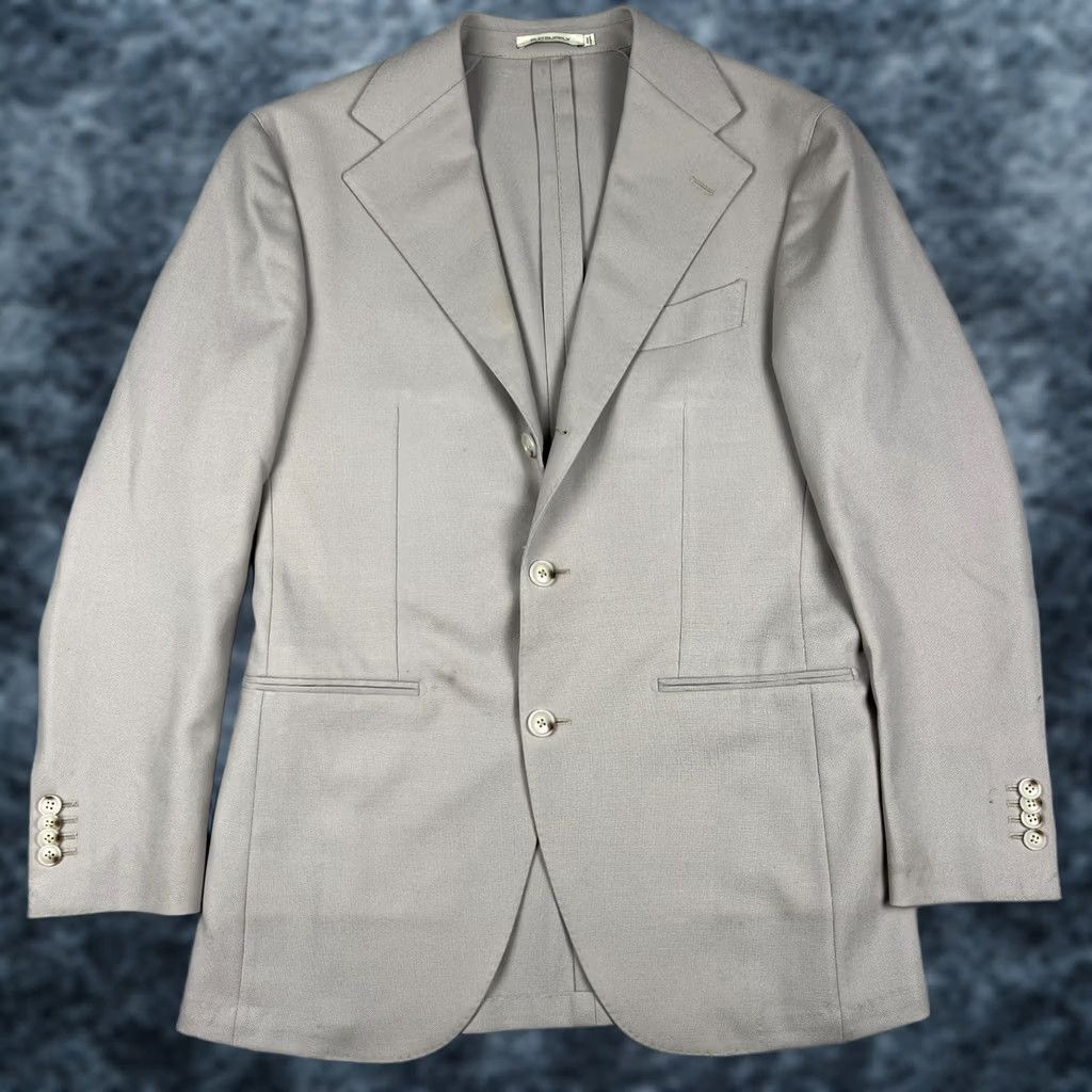 Suitsupply Suitsupply Roma Jetted Wool Sport Coat Blazer 34R Mens Beige Jacket READ Blazer-3-Button Double-Vented Sport Coat Beige Mens 34 Regular solid Size 34R - 1 Thumbnail