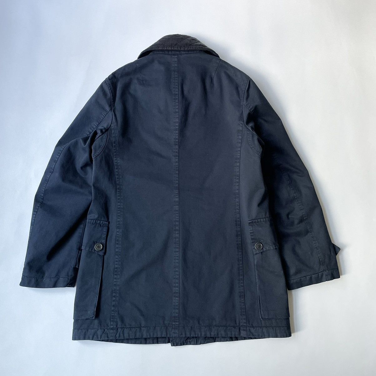 Dries Van Noten Quilted Collar Blue Utility Parka Size US L / EU 52-54 / 3 - 15 Thumbnail