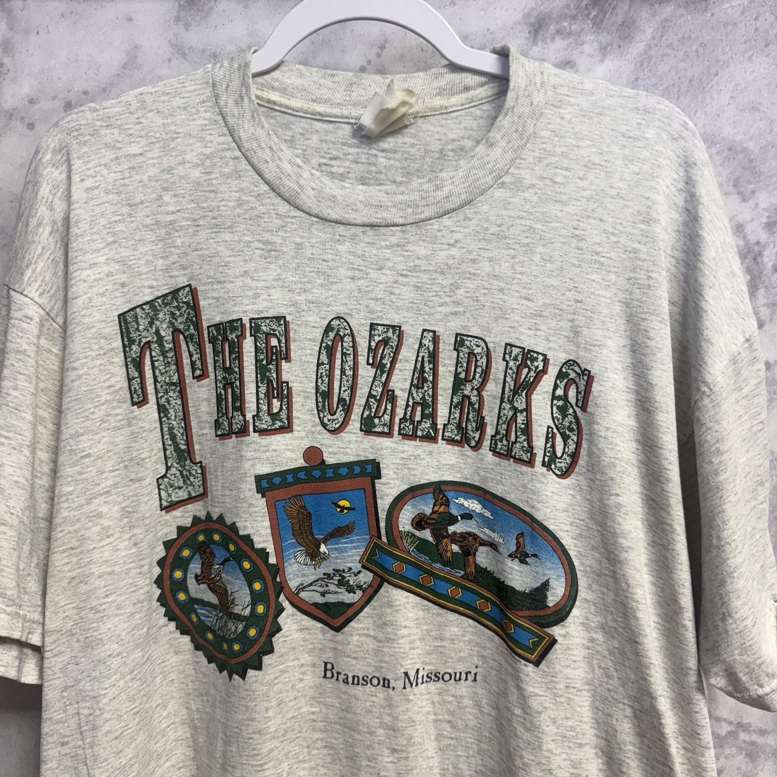 Vintage Vintage The Ozarks Missouri T Shirt Mens XL Gray Travel Tour Size US XL / EU 56 / 4 - 2 Thumbnail