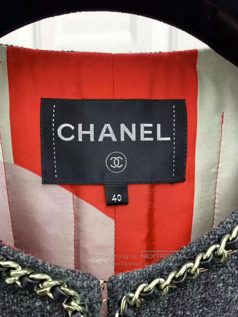 Chanel Chanel 19 Autumn and Winter Preview Series Grey Chain Jack Size S / US 4 / IT 40 - 7 Thumbnail