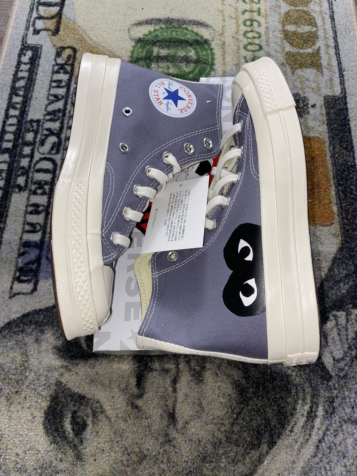 Comme des Garcons Converse Chuck Taylor All Star 70 Hi Comme des Garcons PLAY Grey Grailed