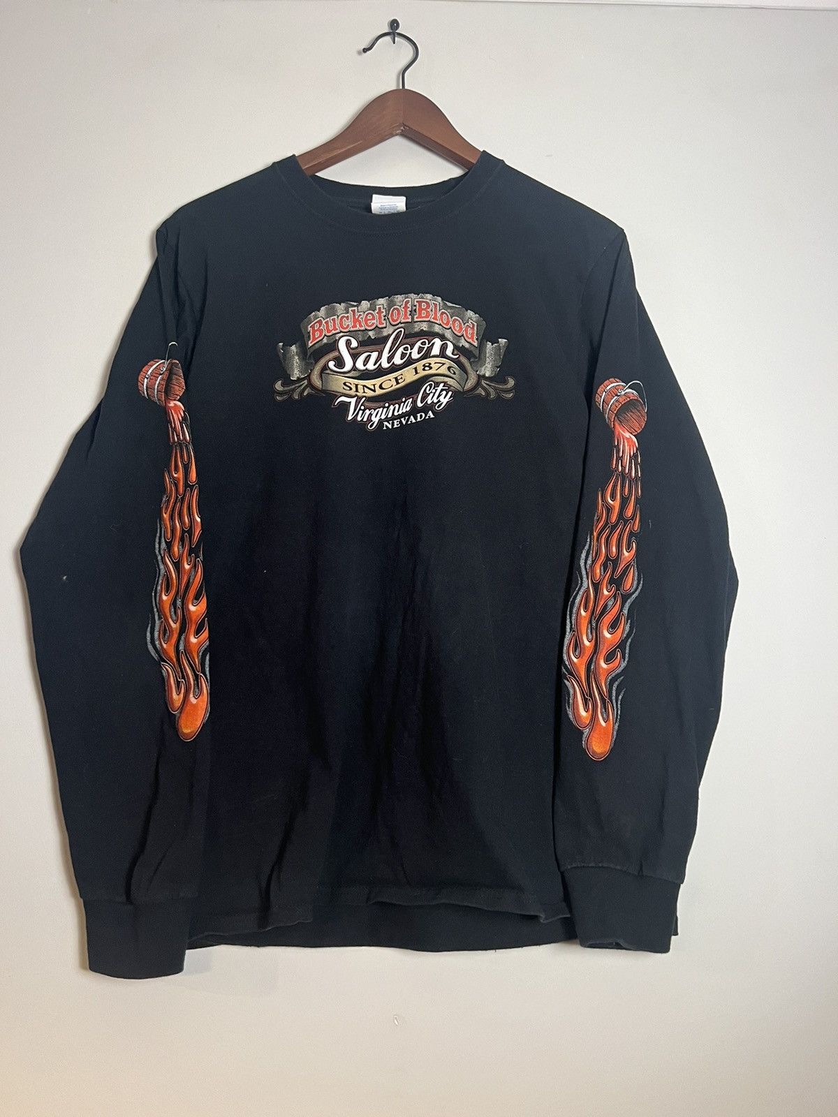 Harley Davidson Vintage 🔥Flame🔥 sleeve Harley style Longsleeve Size US M / EU 48-50 / 2 - 1 Thumbnail