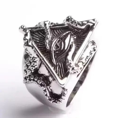 Jewelry × Vintage Vintage Third Eye Ring Silver Illuminati Punk Art Trippy Size ONE SIZE - 4 Thumbnail