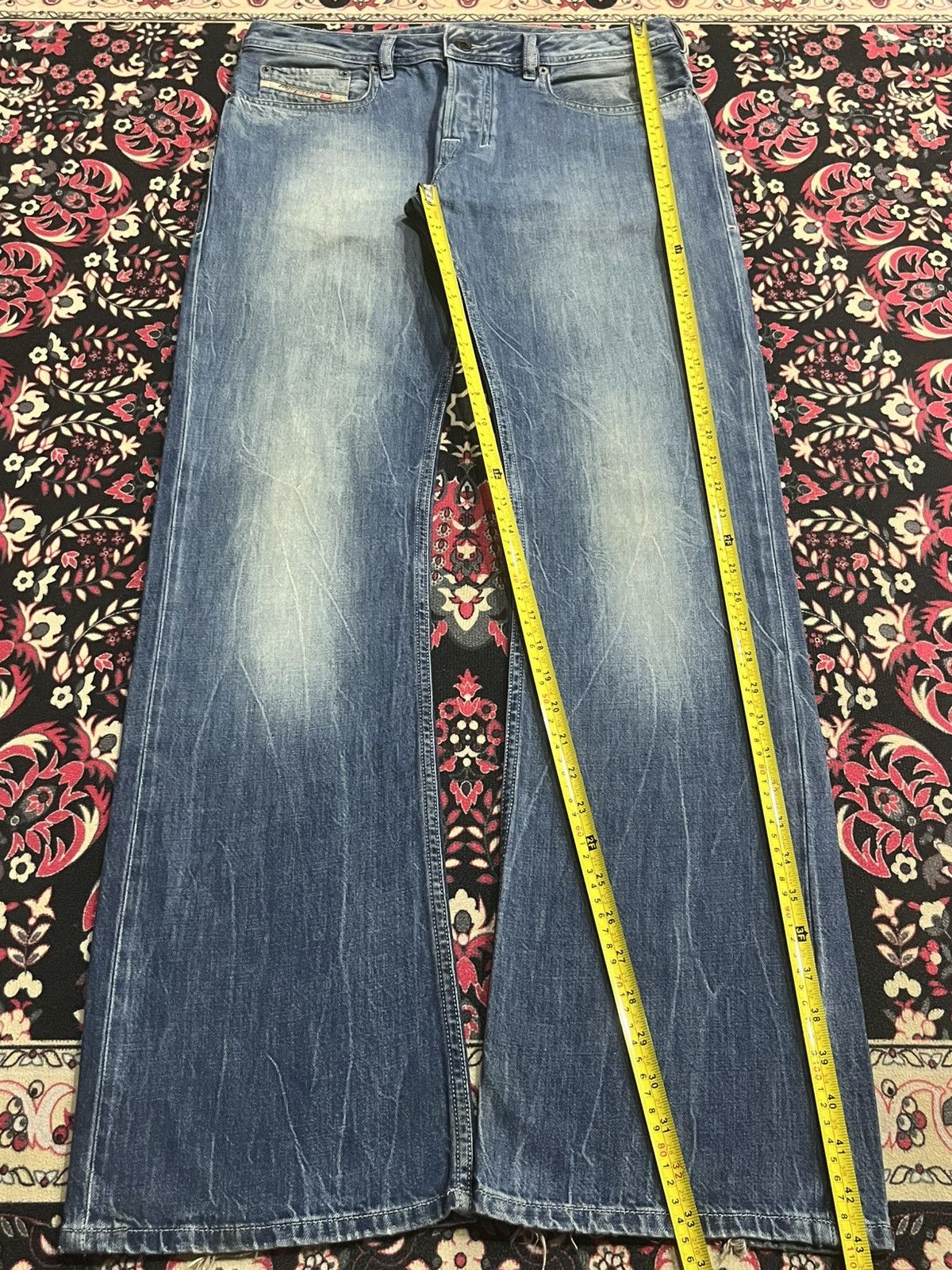 Diesel ⚡️Flare⚡️Vintage Diesel “Zatiny” Overflow Thunder Blue Jeans Size US 29 - 14 Thumbnail