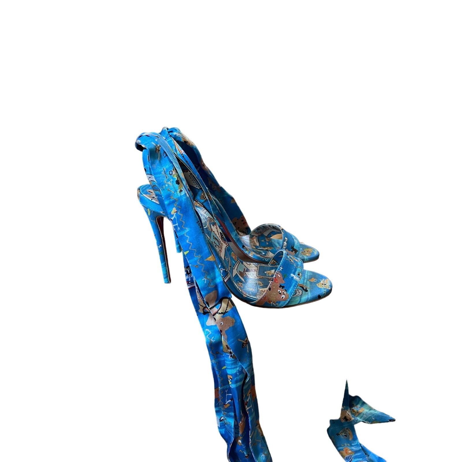Christian Louboutin Christian Louboutin Sandale Du Desert Odissey Tie Heels 37 Size US 6.5 / IT 36.5 - 6 Thumbnail