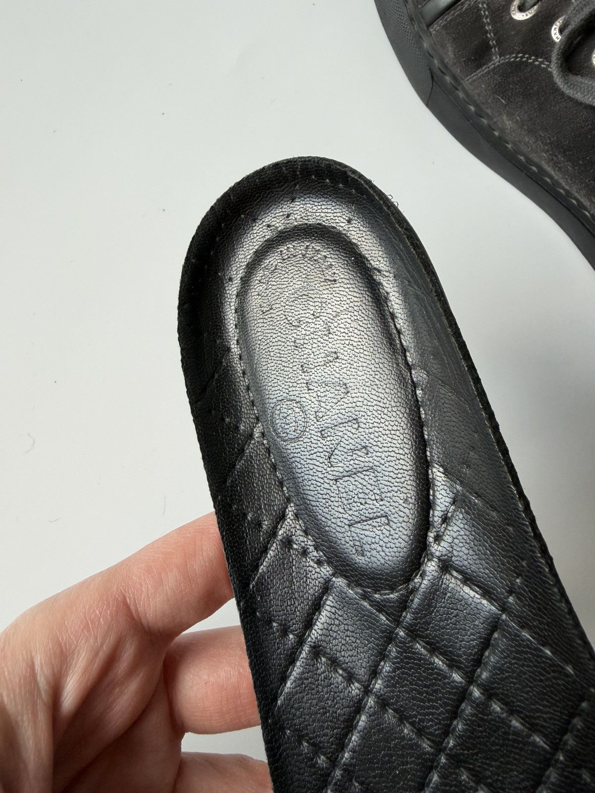 Chanel CHANEL Gray Black Suede Tweed Low Top Lace Up Sneaker Shoes Size US 7 / IT 37 - 21 Thumbnail