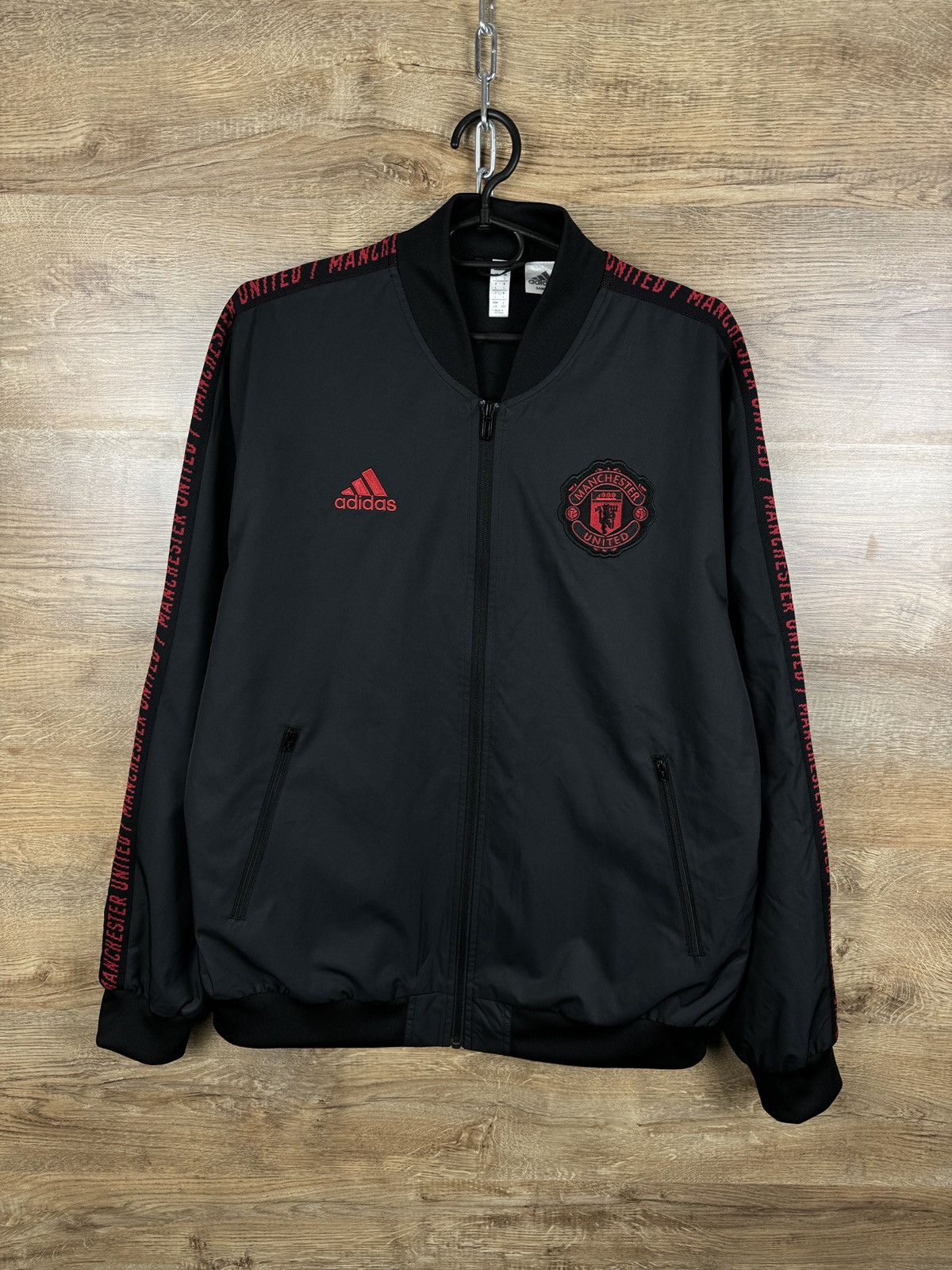 Adidas × Vintage Mens Vintage Adidas Manchester United track jacket Olympic Size US L / EU 52-54 / 3 - 1 Thumbnail