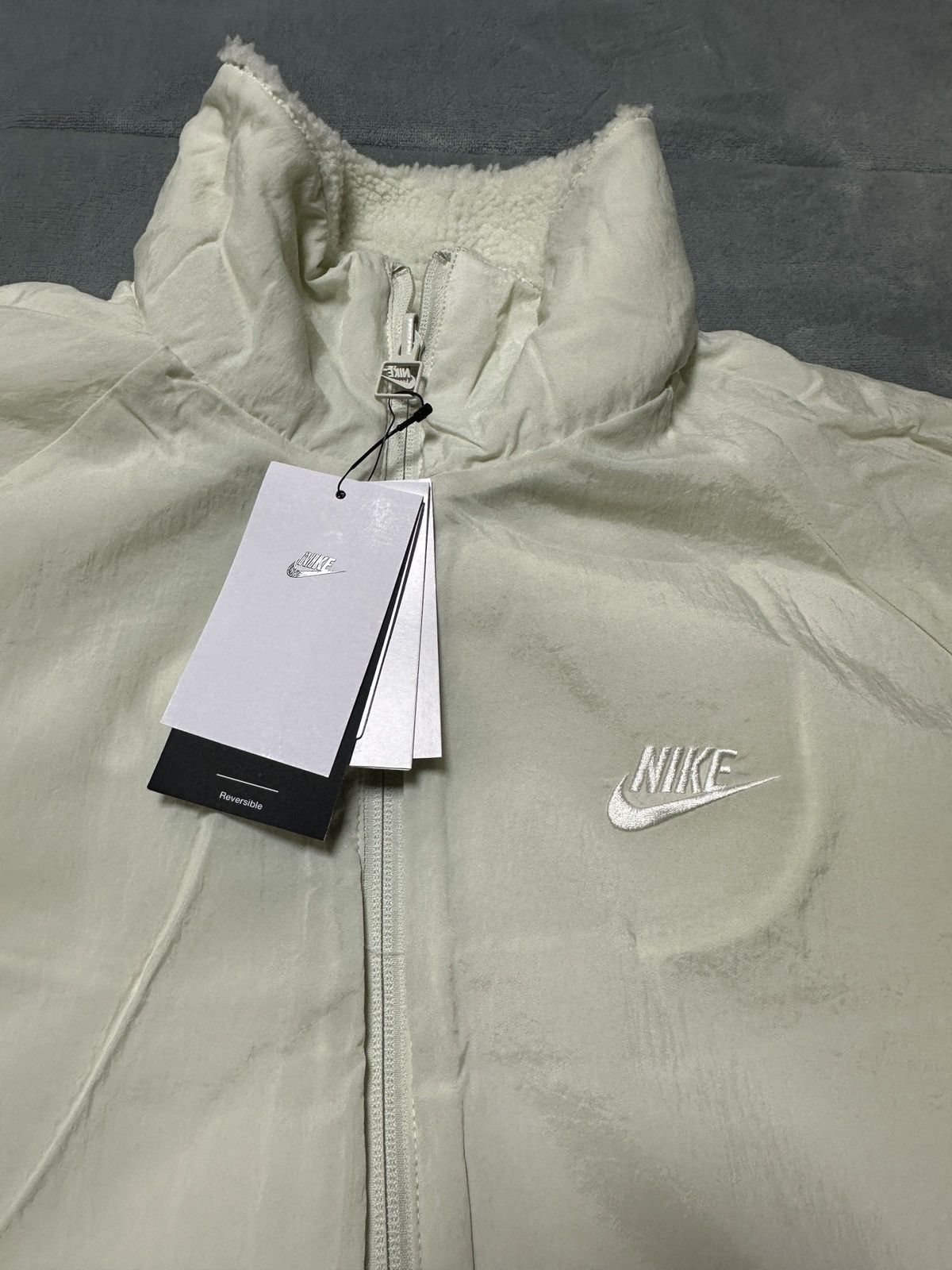 Nike Nike Big Swoosh Reversible Boa Jacket XXL Sea Glass/Sail Size US XXL / EU 58 / 5 - 14 Thumbnail