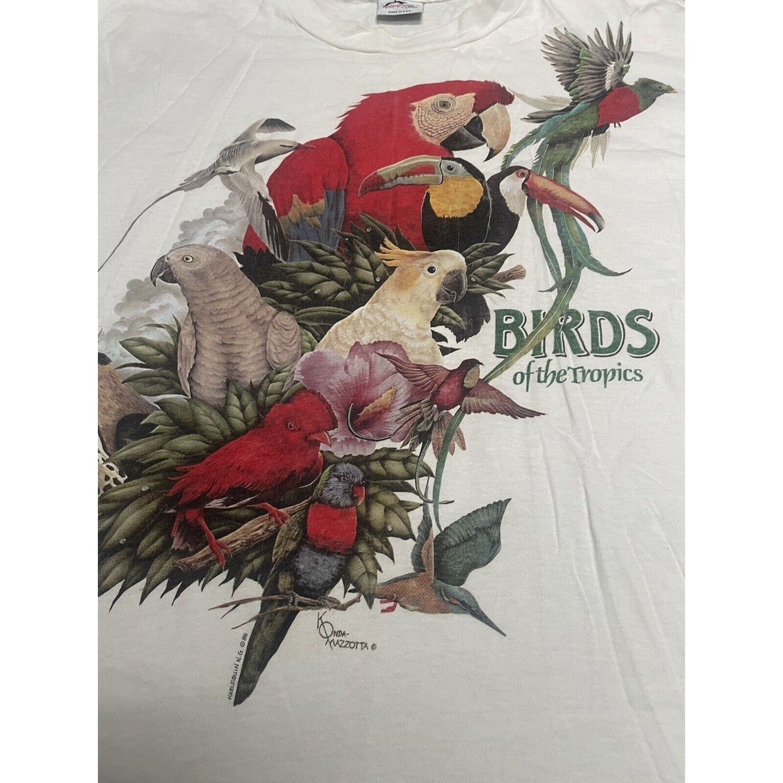 Vintage Vintage 1988 Bird Harlequin Shirt XL USA Size US XL / EU 56 / 4 - 2 Thumbnail