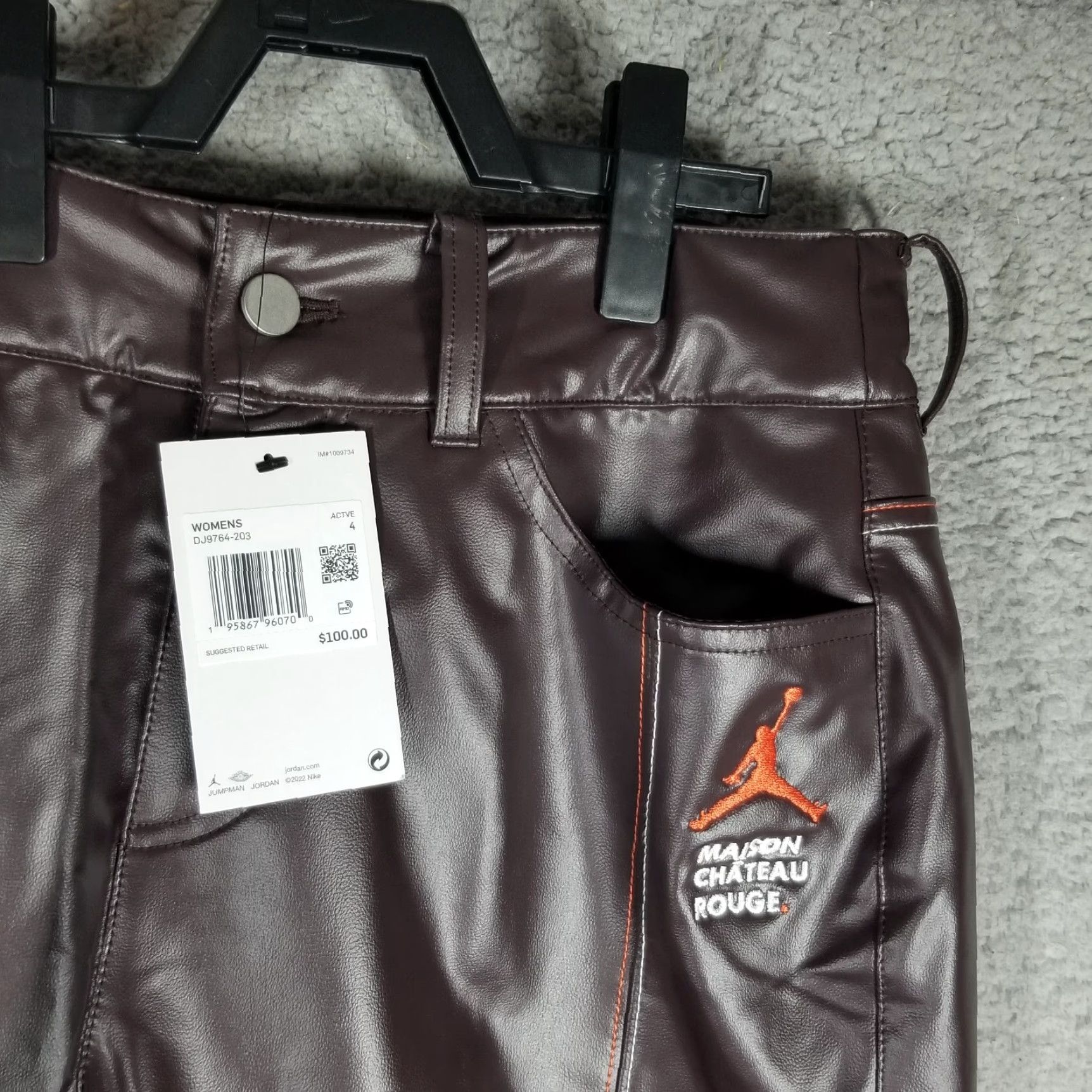 Nike VINTAGE Nike Air Jordan X Maison Château Rouge Pants DJ9764-203 NWT Size 4 Women Brown & Sail Straight Leg Women's Pants Size 27" / US 4 / IT 40 - 3 Thumbnail
