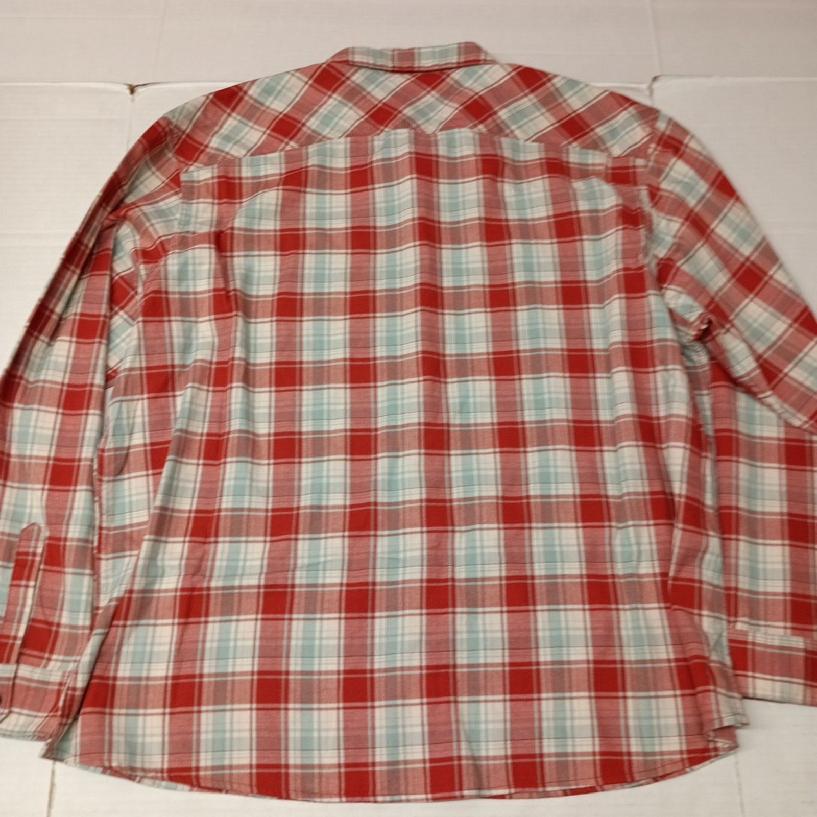 Wrangler Wrangler Cowboy Wash Shirt Men's Size 3XL Red Sky Blue Plaid Size US XXL / EU 58 / 5 - 8 Thumbnail