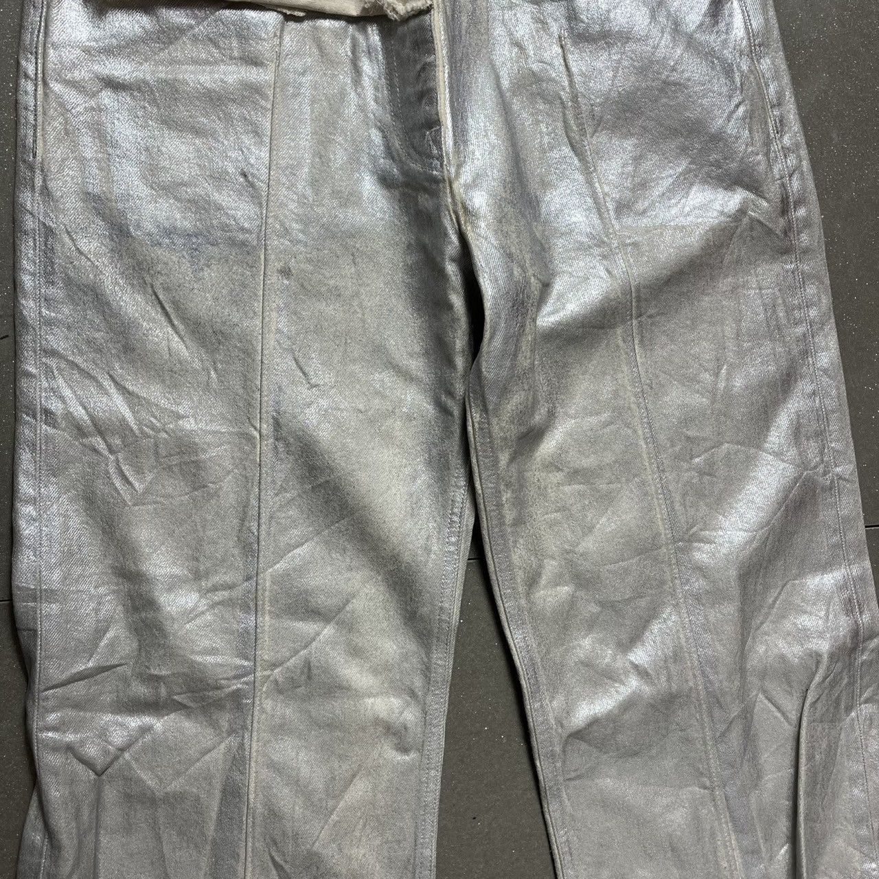 Jacquemus Jacquemus Silver Metallic Jeans Size 34" / US 12 / IT 48 - 8 Thumbnail