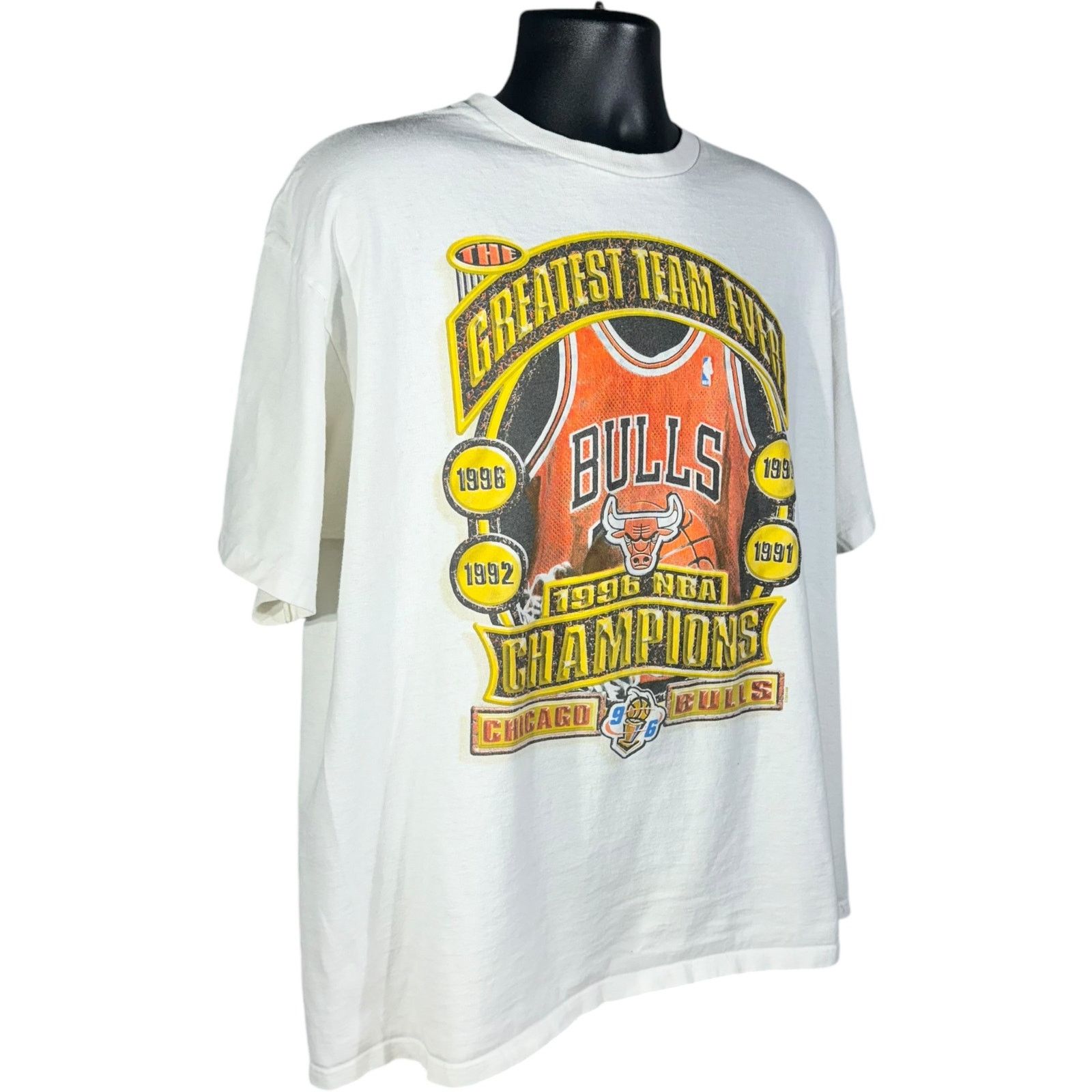 Starter Vintage Chicago Bulls World Champions Tee 1996 Size US XL / EU 56 / 4 - 4 Thumbnail
